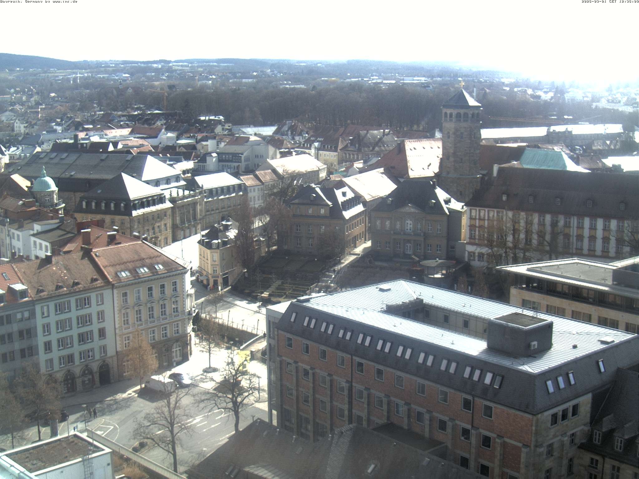 Archiv Foto Webcam Bayreuth: Blick vom Rathaus