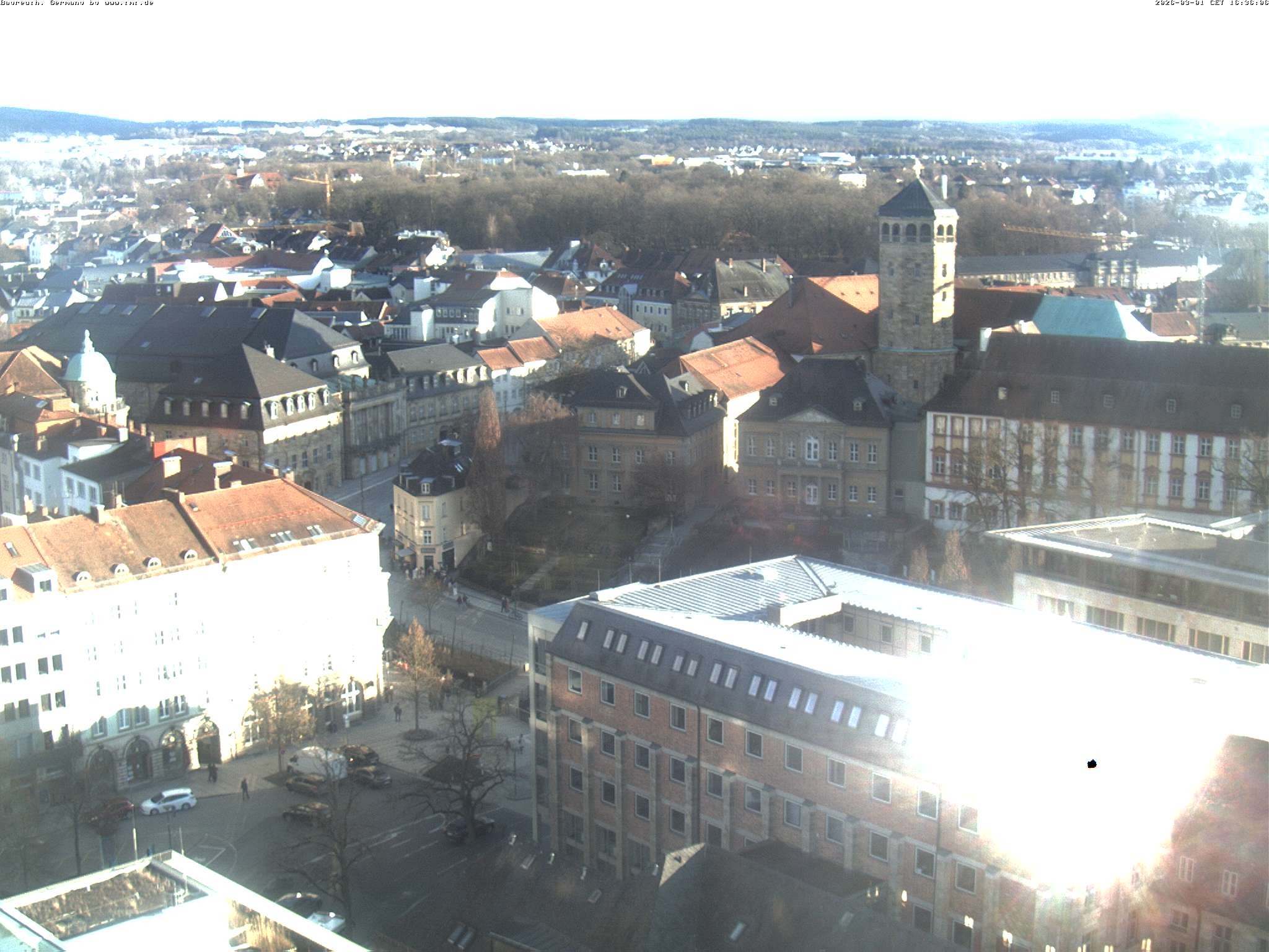 Archiv Foto Webcam Bayreuth: Blick vom Rathaus