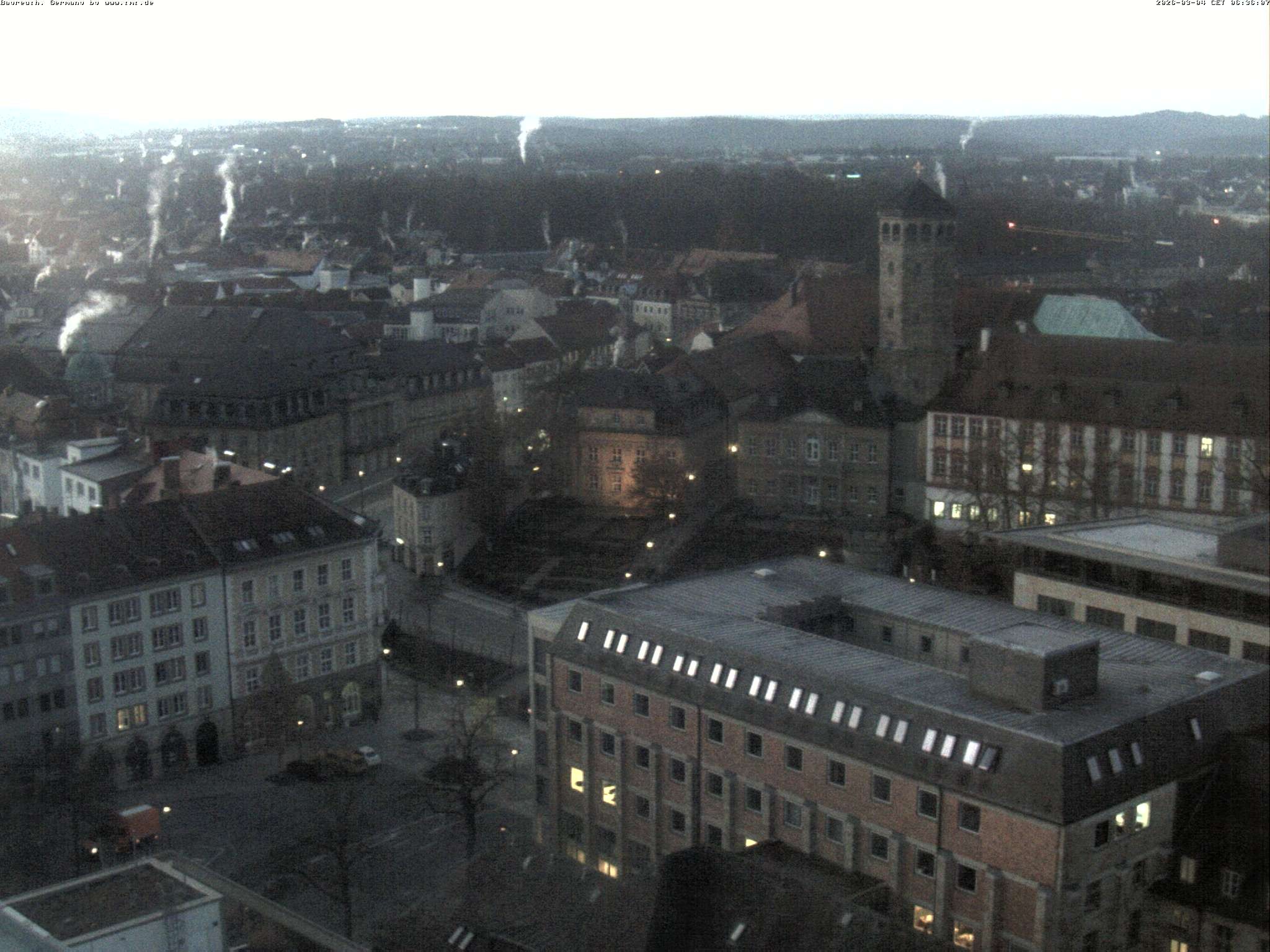 Archiv Foto Webcam Bayreuth: Blick vom Rathaus