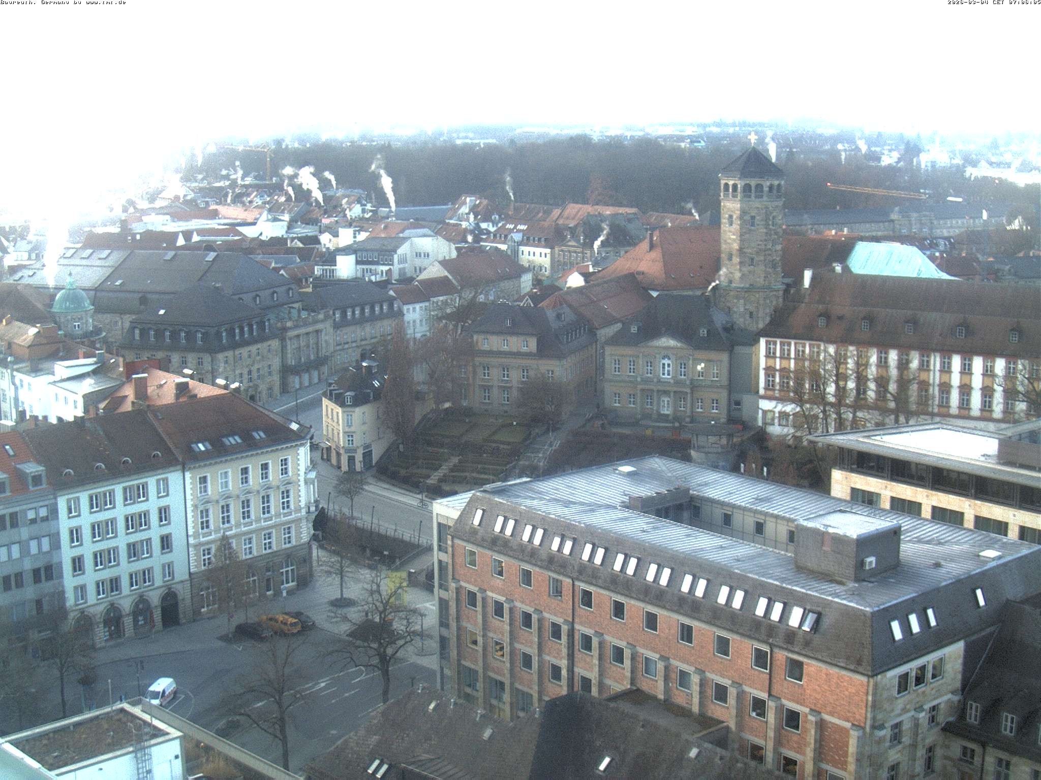 Archiv Foto Webcam Bayreuth: Blick vom Rathaus