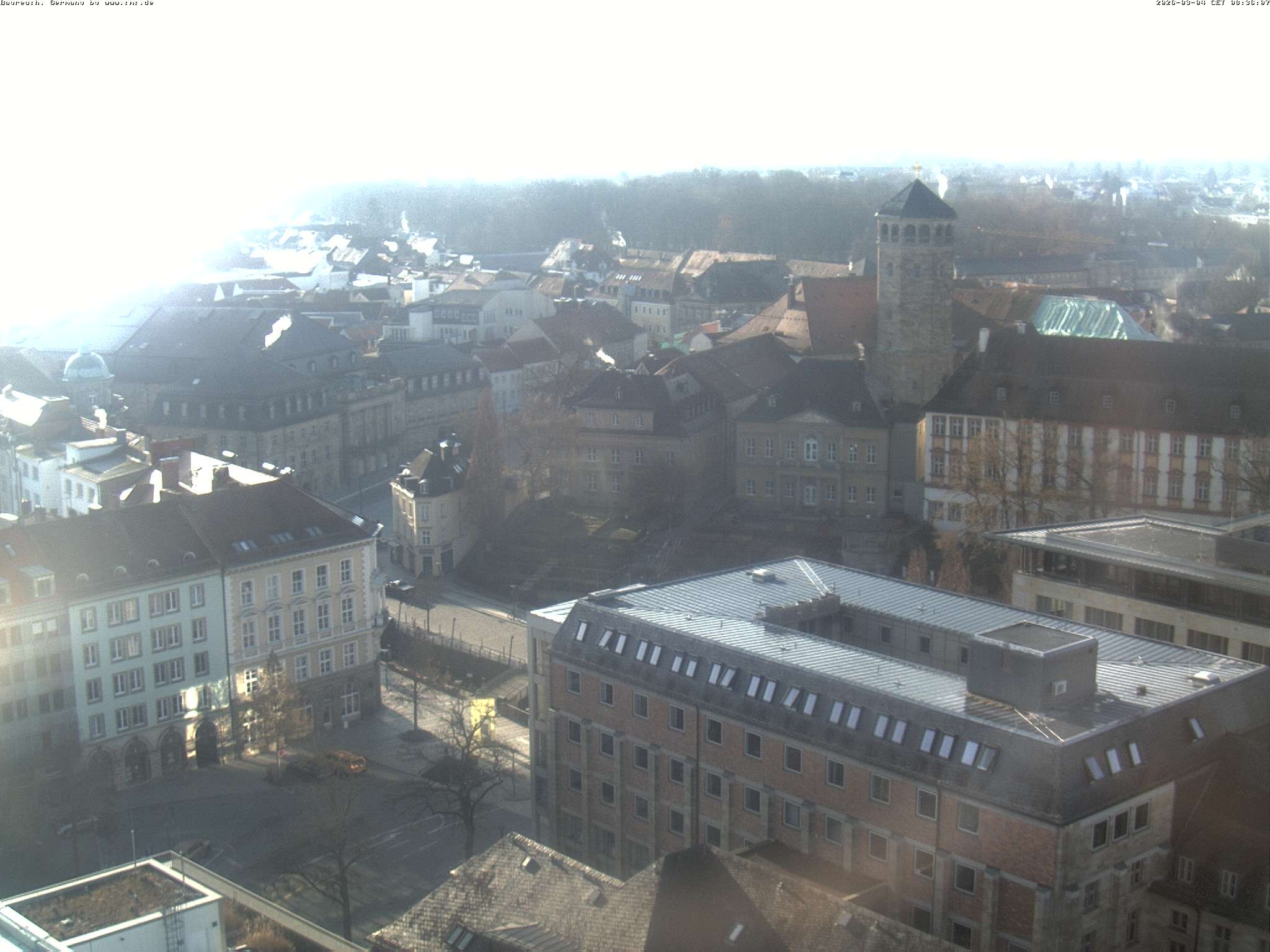 Archiv Foto Webcam Bayreuth: Blick vom Rathaus
