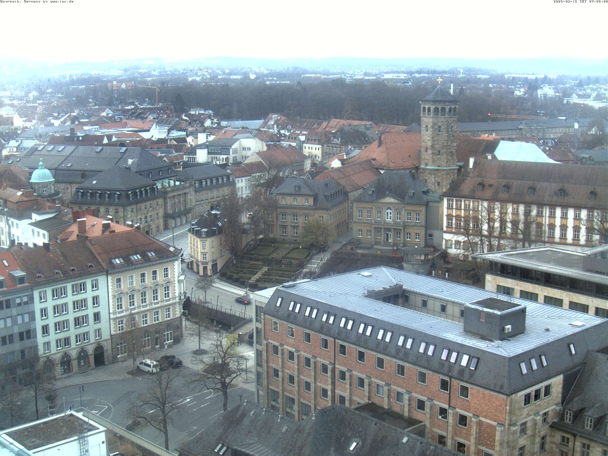 Archiv Foto Webcam Bayreuth: Blick vom Rathaus