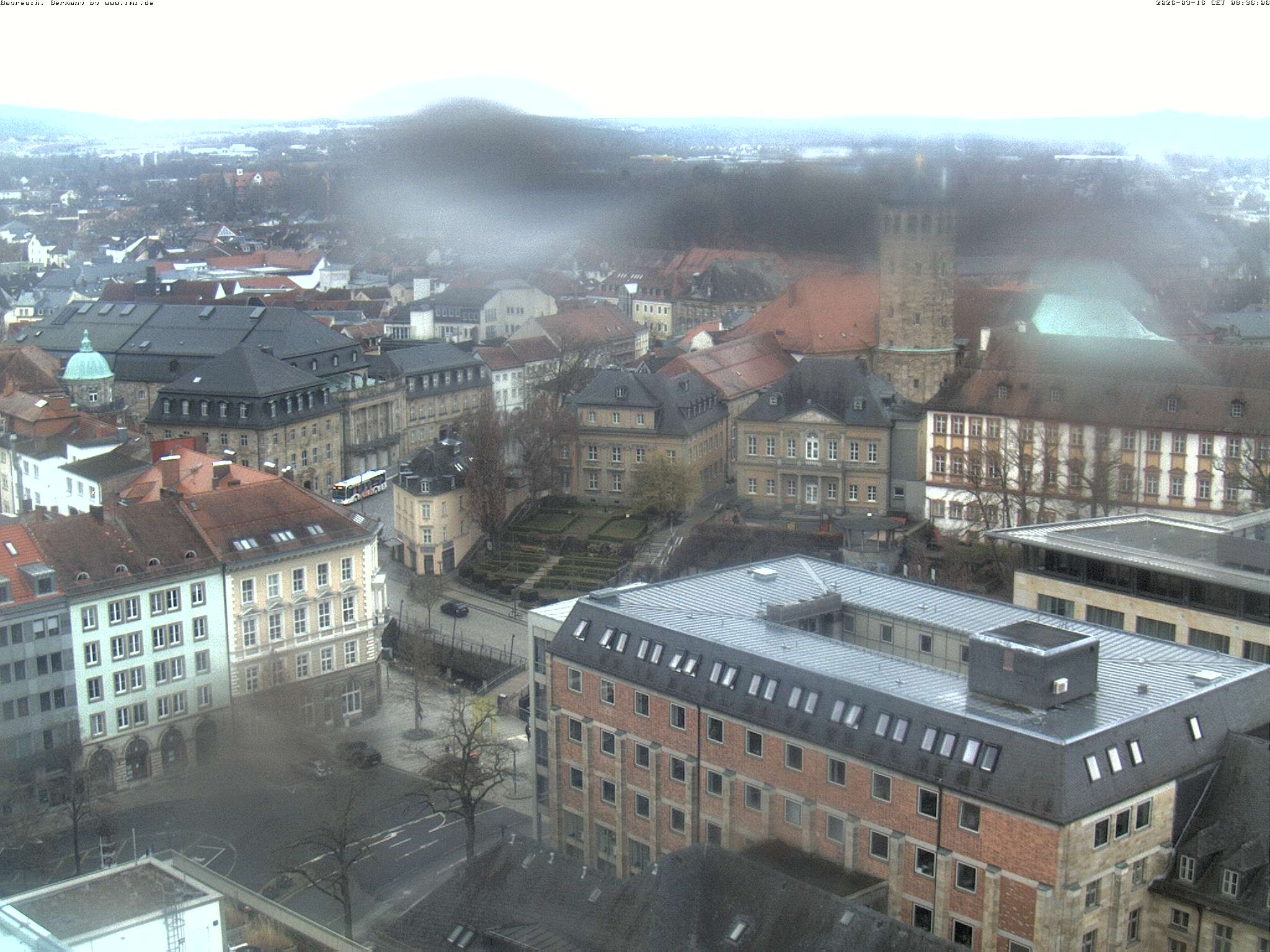 Archiv Foto Webcam Bayreuth: Blick vom Rathaus