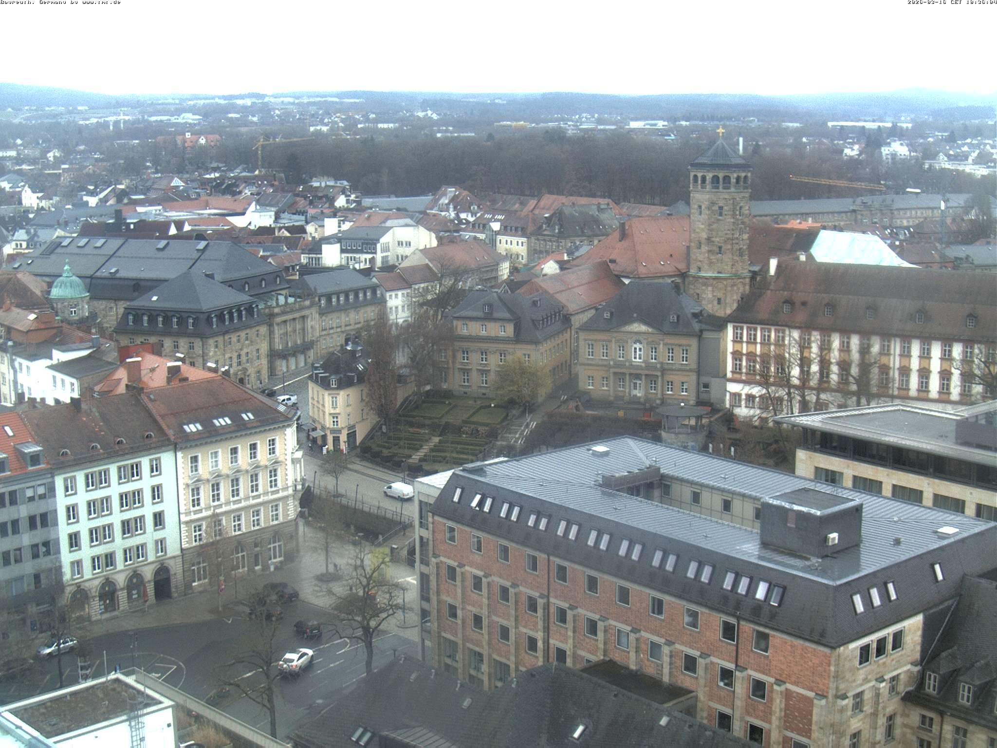 Archiv Foto Webcam Bayreuth: Blick vom Rathaus