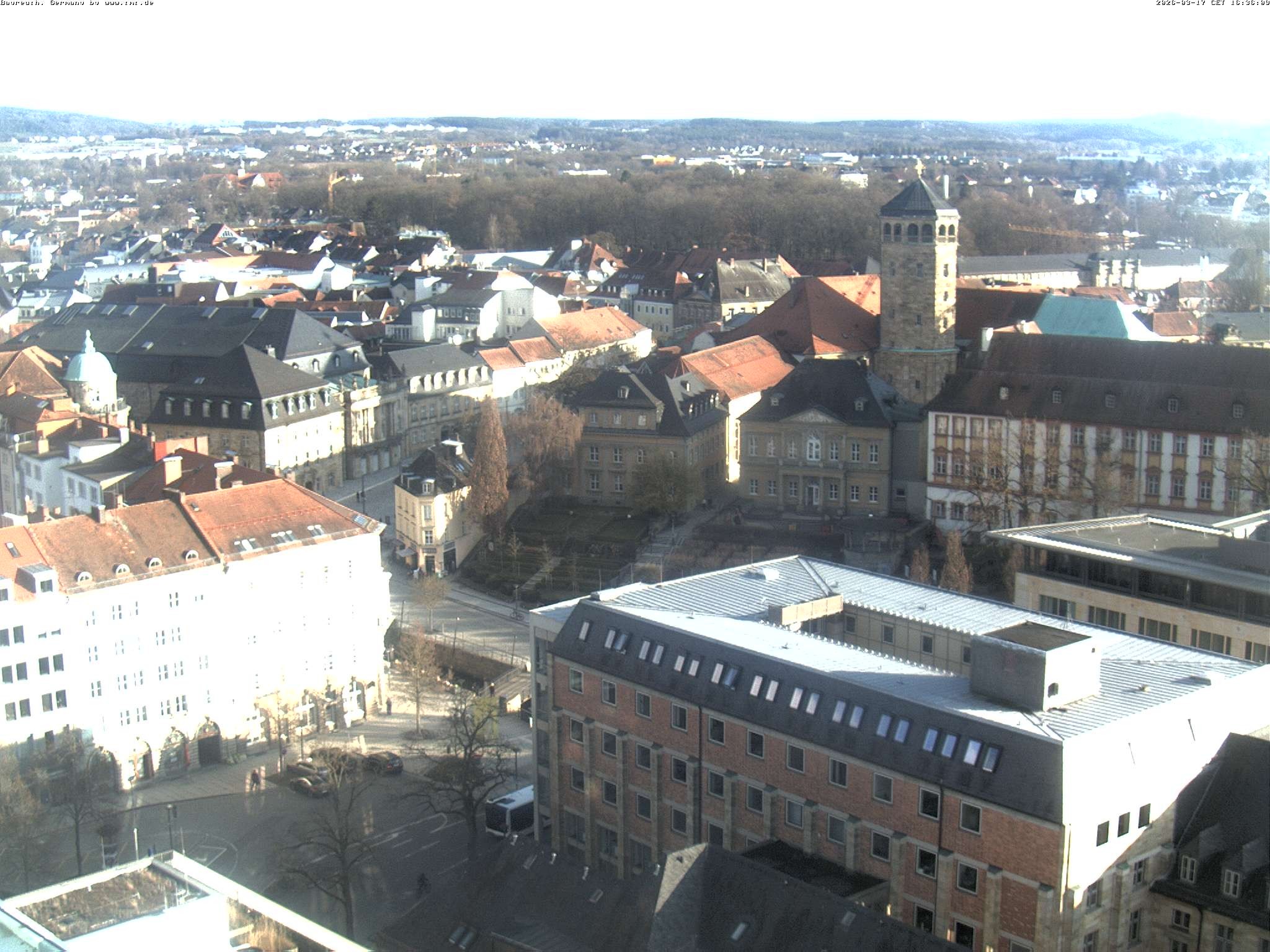 Archiv Foto Webcam Bayreuth: Blick vom Rathaus