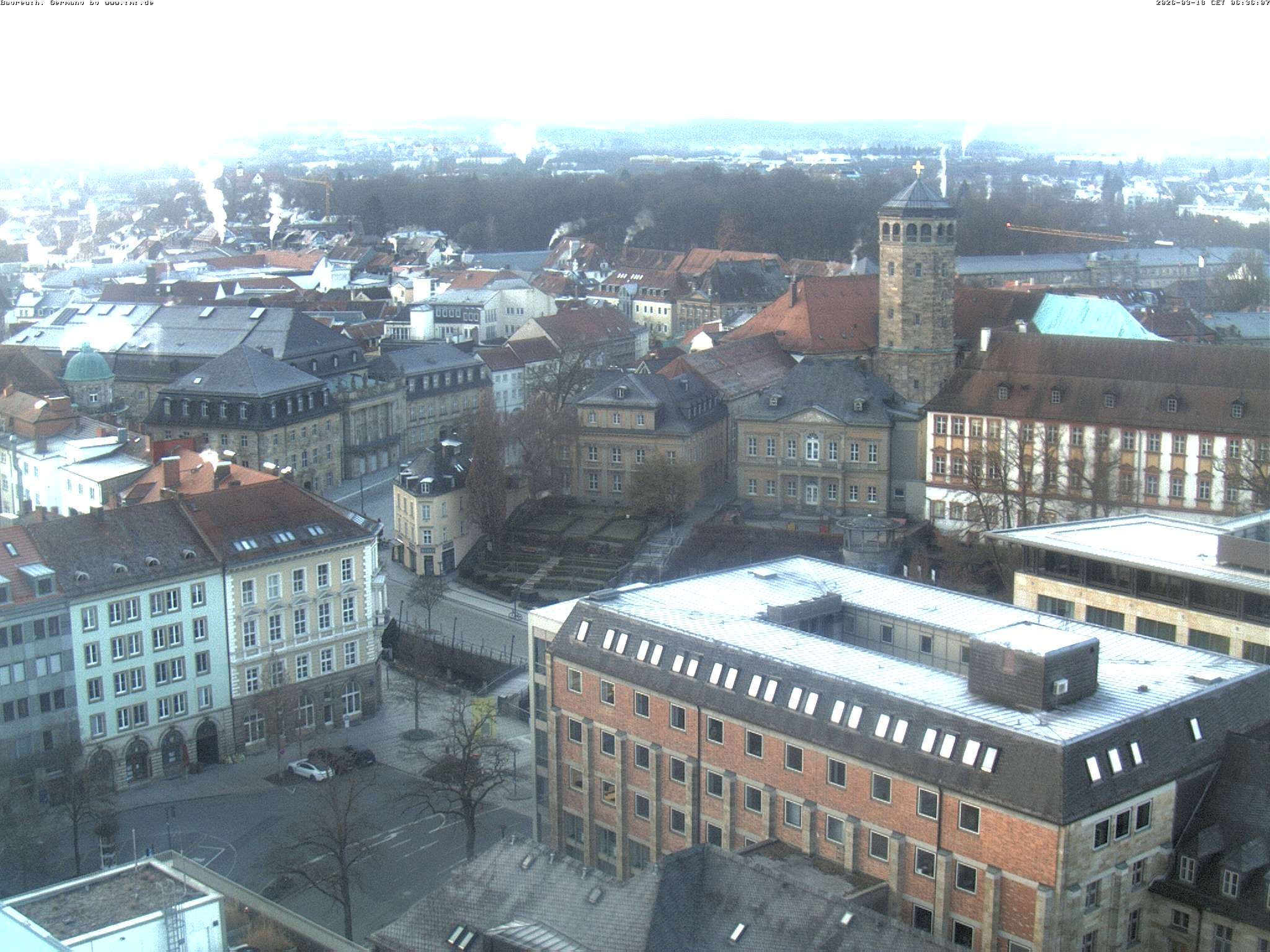 Archiv Foto Webcam Bayreuth: Blick vom Rathaus