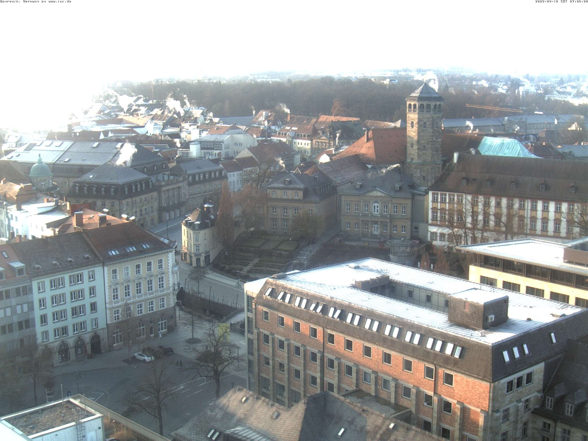 Archiv Foto Webcam Bayreuth: Blick vom Rathaus