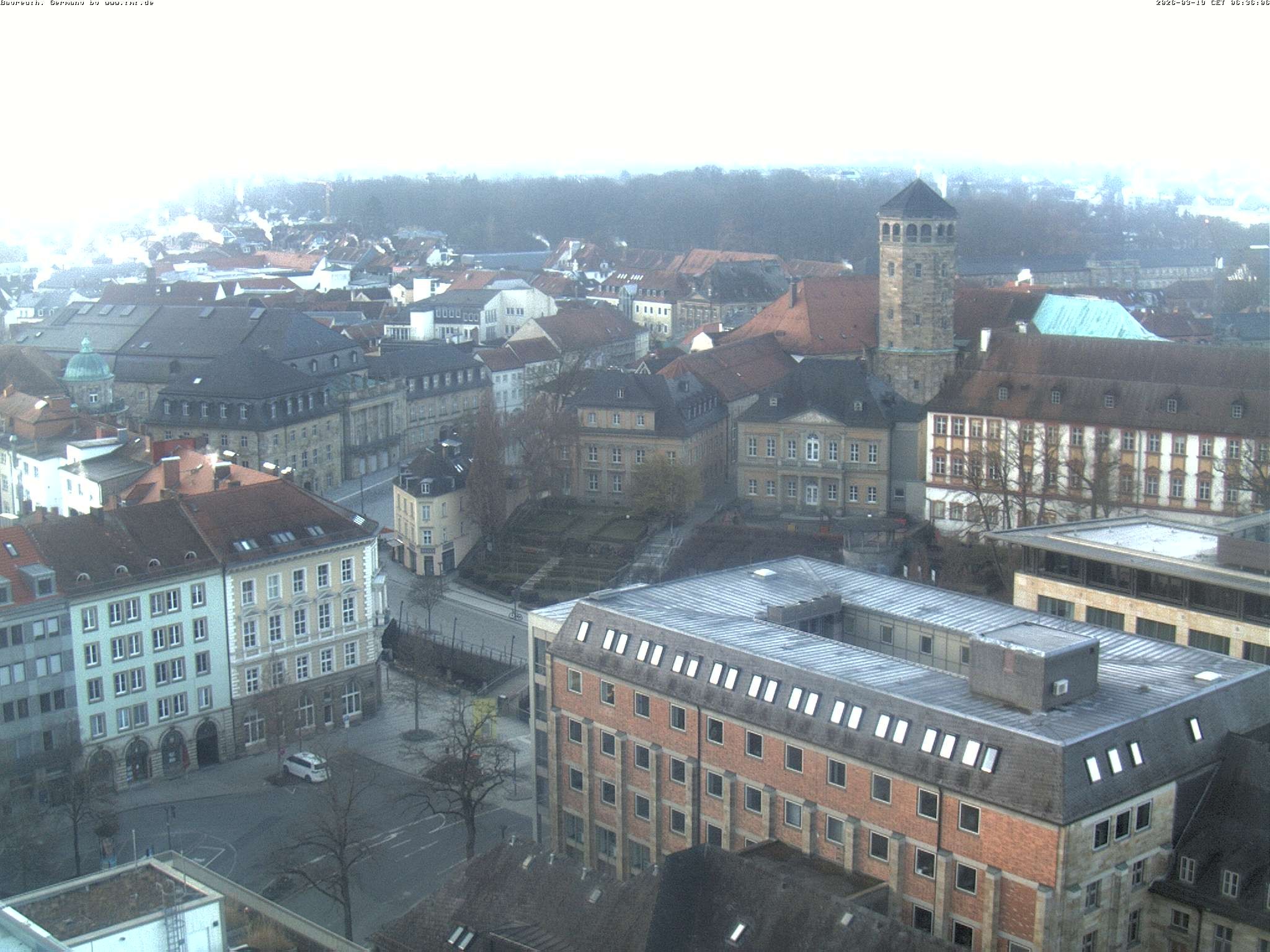 Archiv Foto Webcam Bayreuth: Blick vom Rathaus