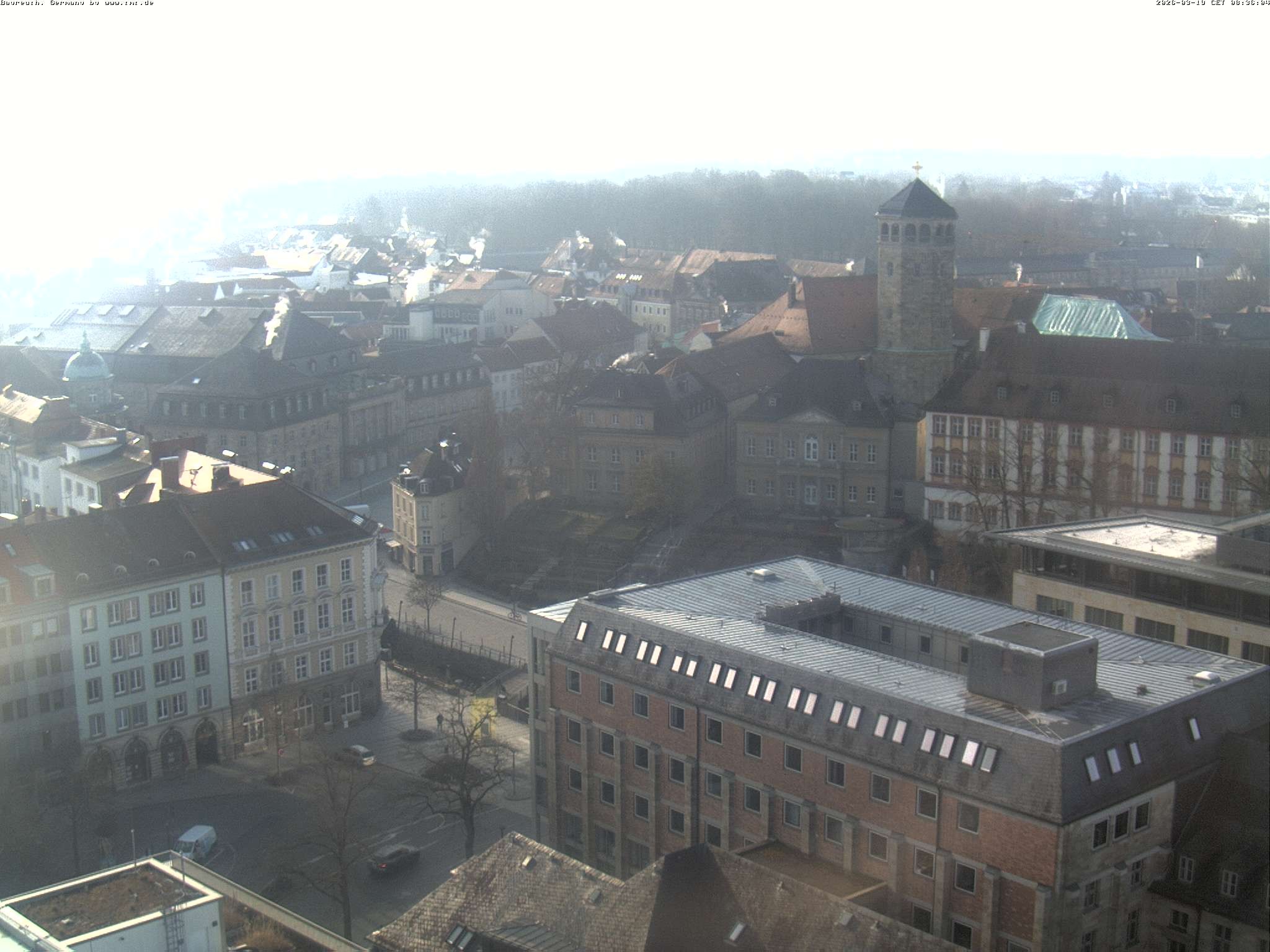 Archiv Foto Webcam Bayreuth: Blick vom Rathaus