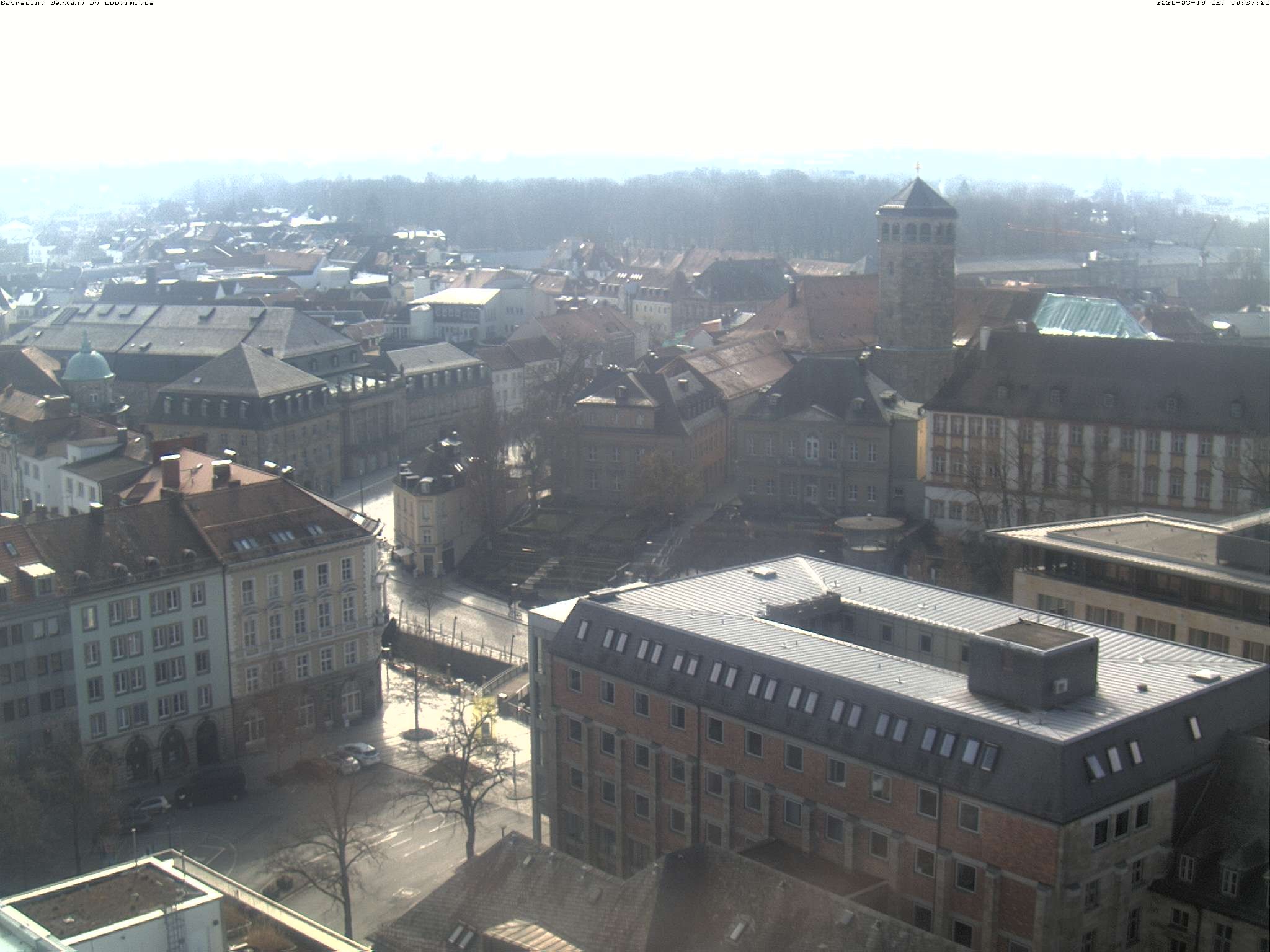 Archiv Foto Webcam Bayreuth: Blick vom Rathaus