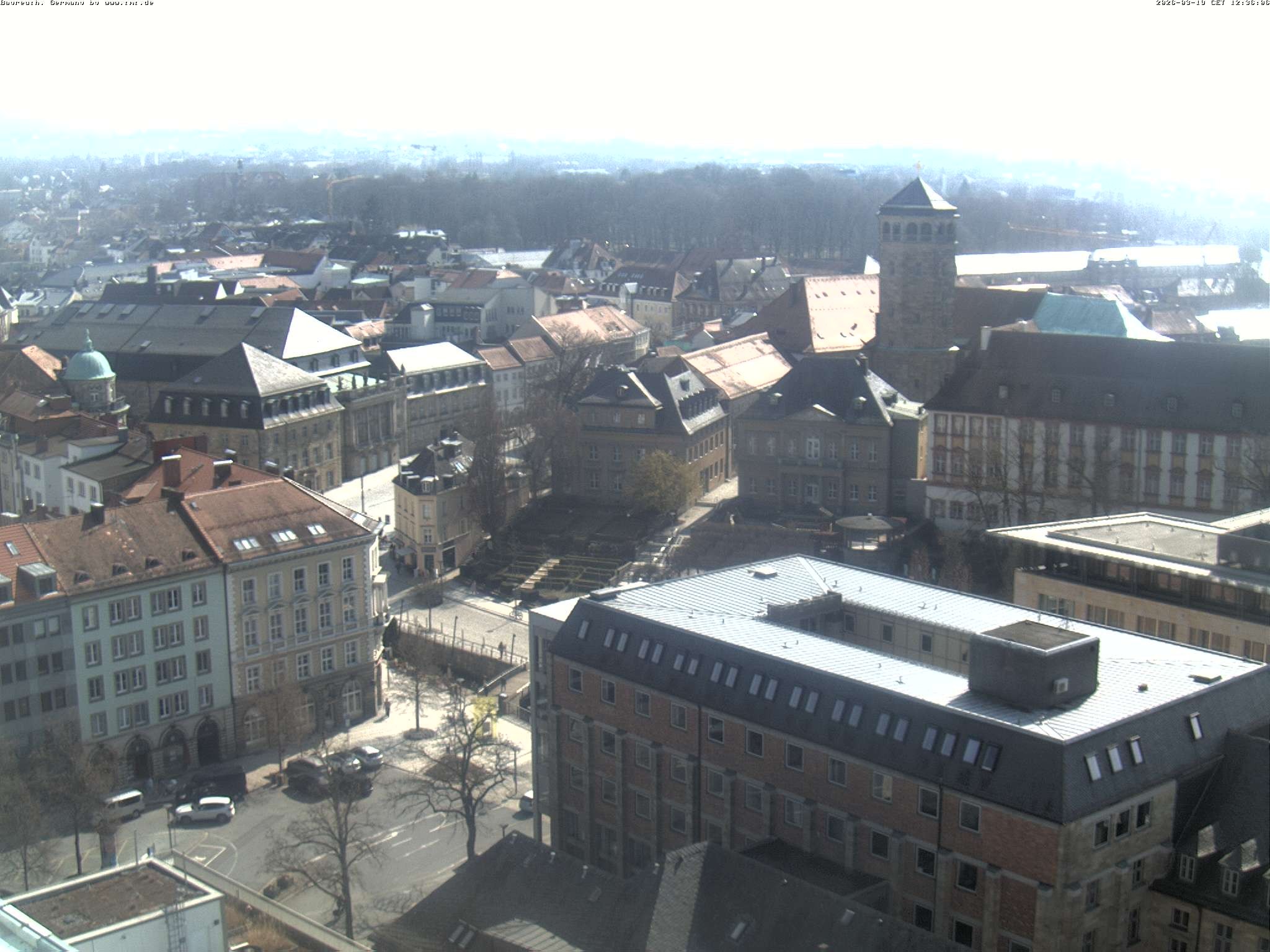 Archiv Foto Webcam Bayreuth: Blick vom Rathaus