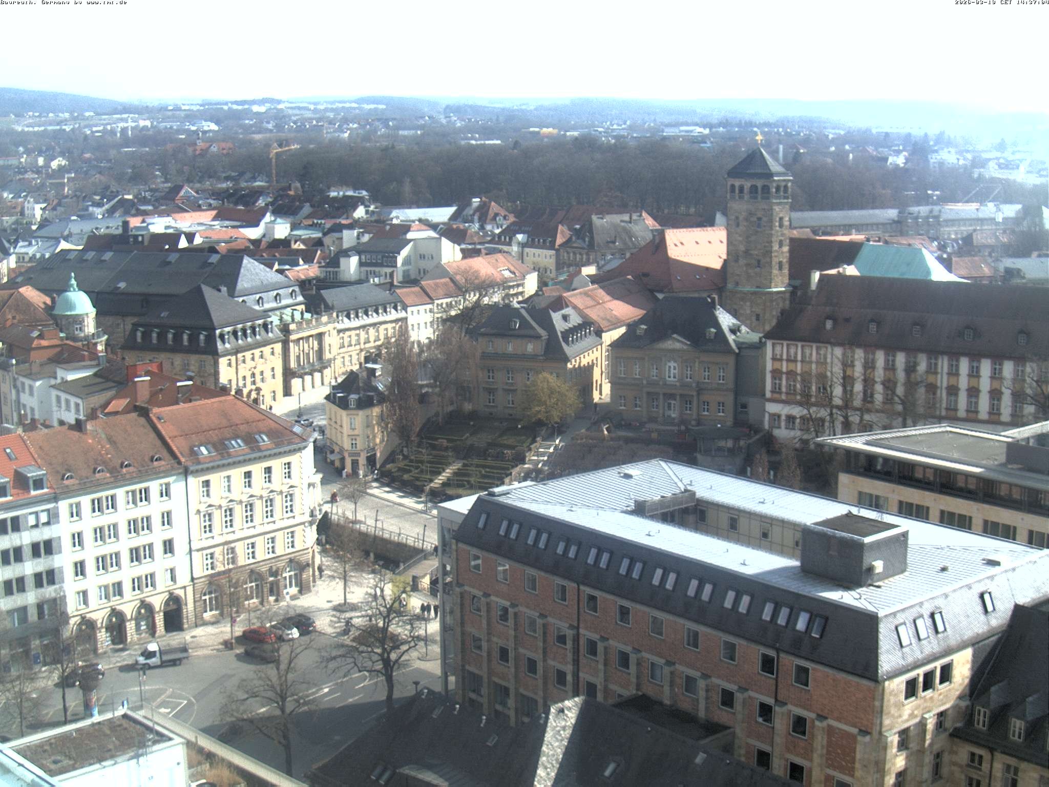 Archiv Foto Webcam Bayreuth: Blick vom Rathaus
