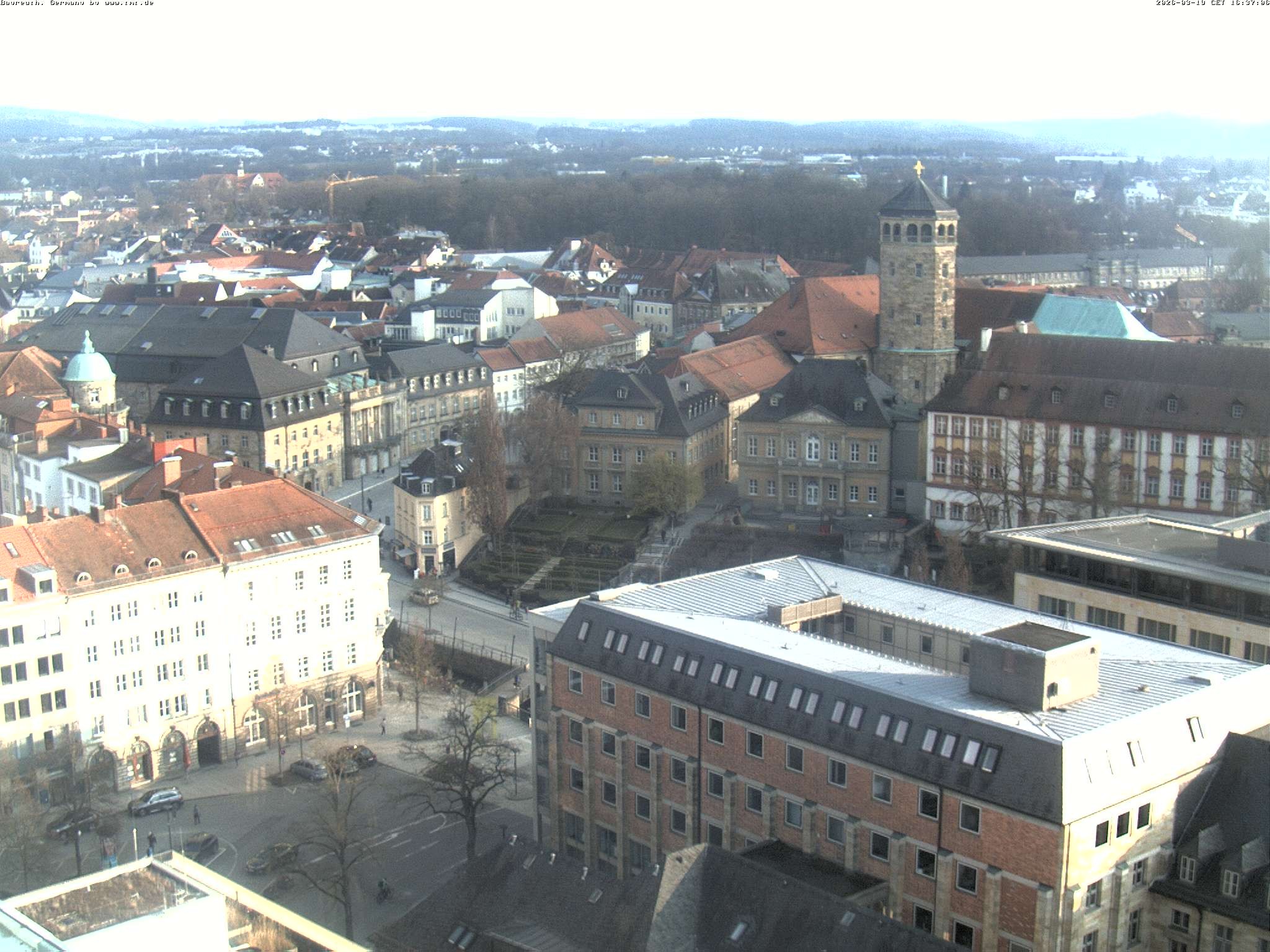 Archiv Foto Webcam Bayreuth: Blick vom Rathaus