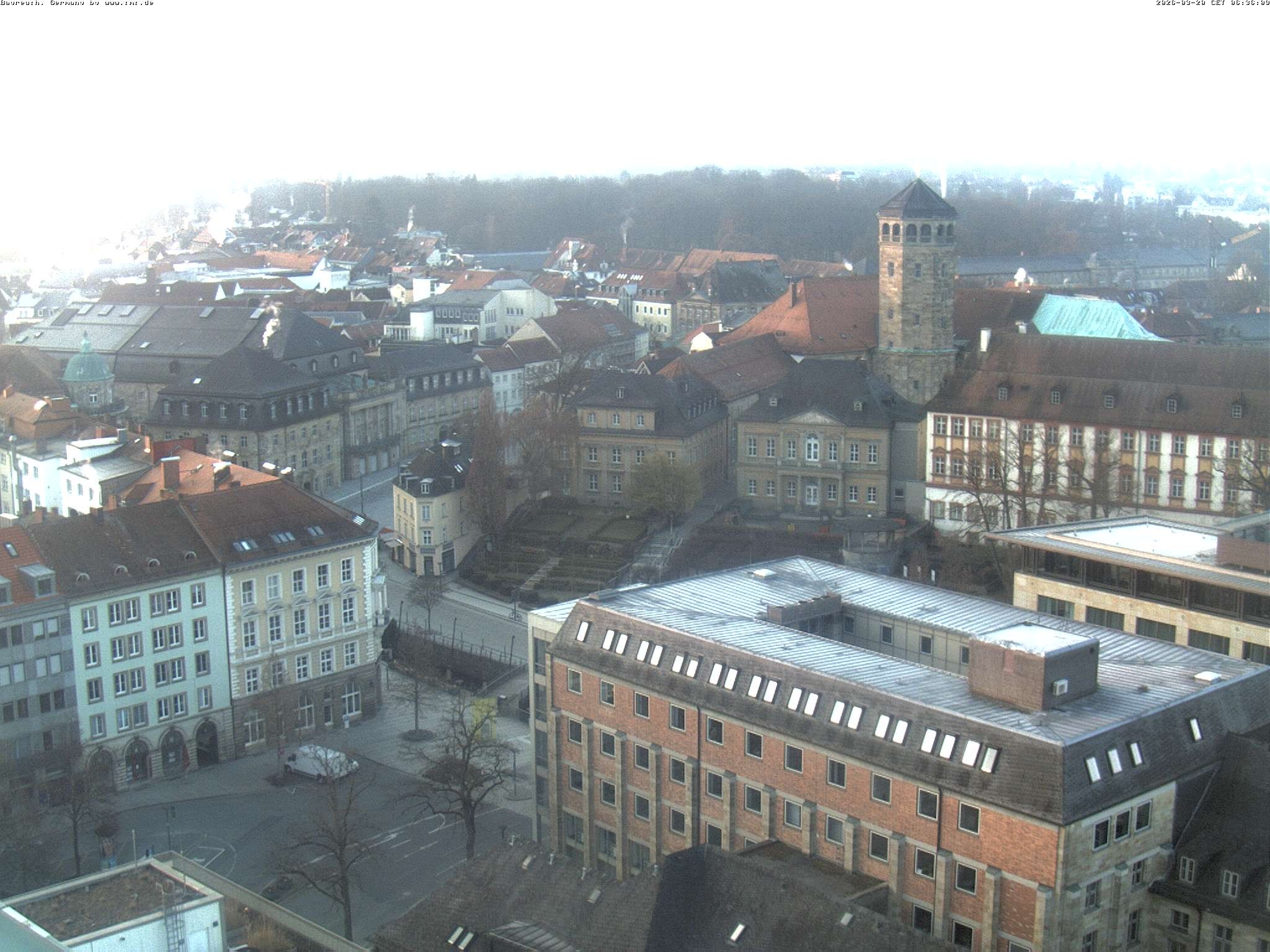 Archiv Foto Webcam Bayreuth: Blick vom Rathaus