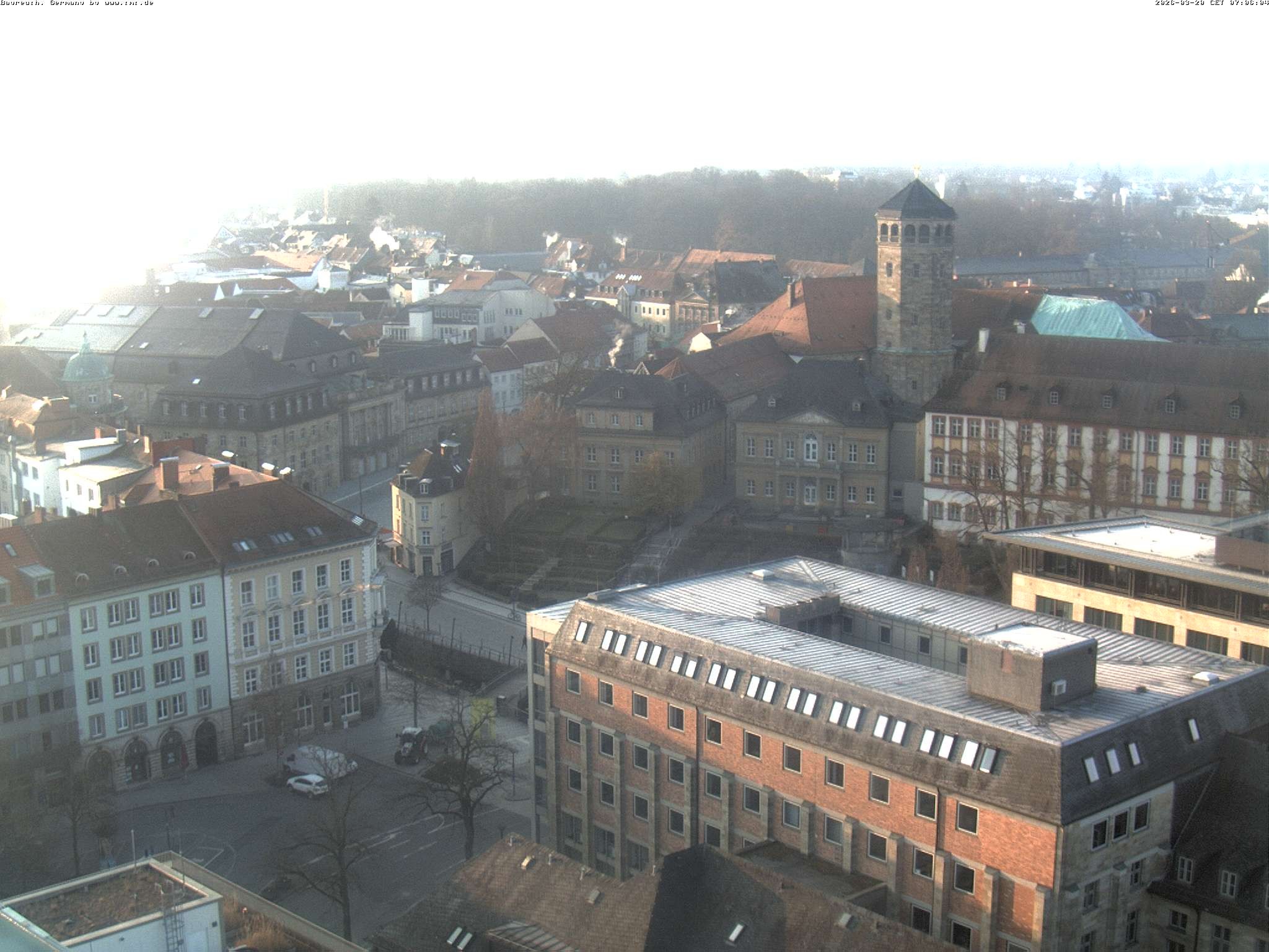 Archiv Foto Webcam Bayreuth: Blick vom Rathaus