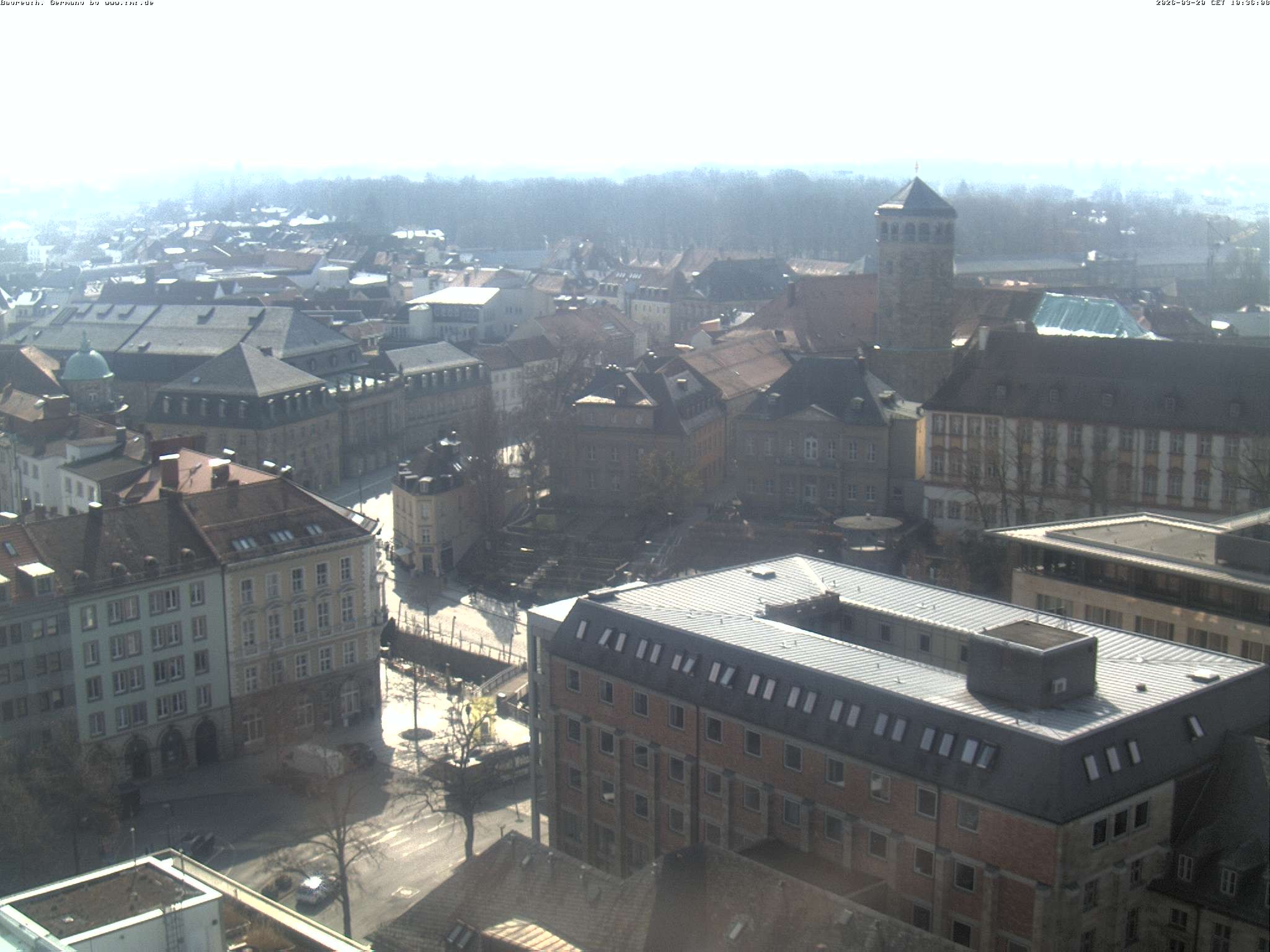 Archiv Foto Webcam Bayreuth: Blick vom Rathaus