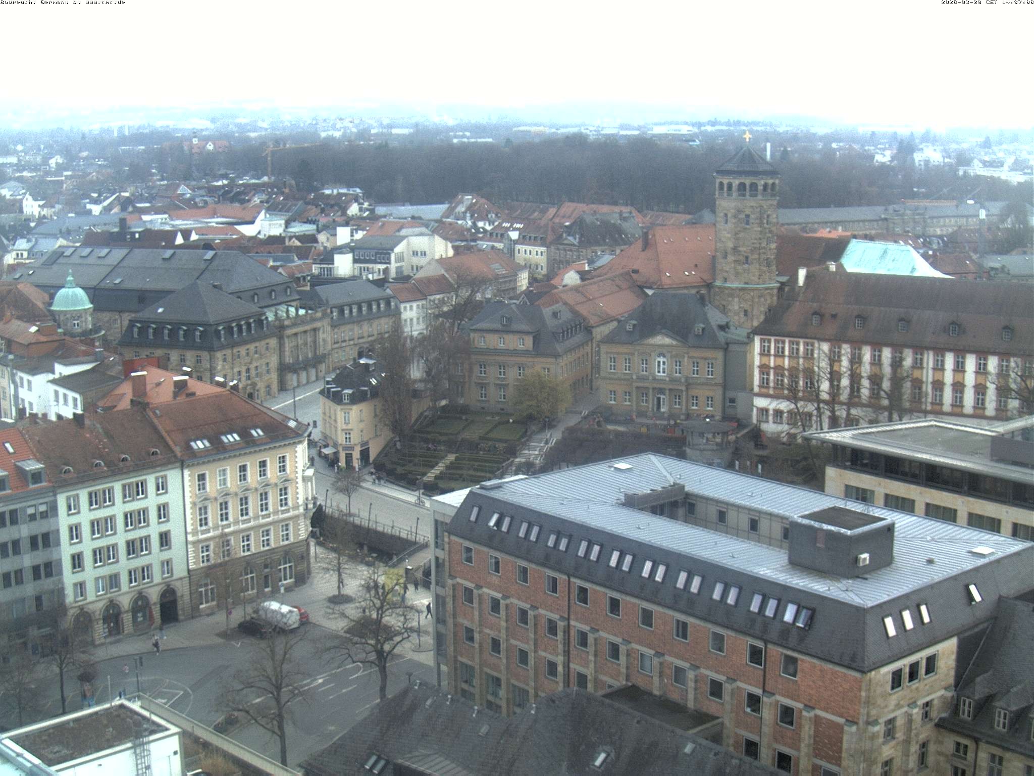 Archiv Foto Webcam Bayreuth: Blick vom Rathaus