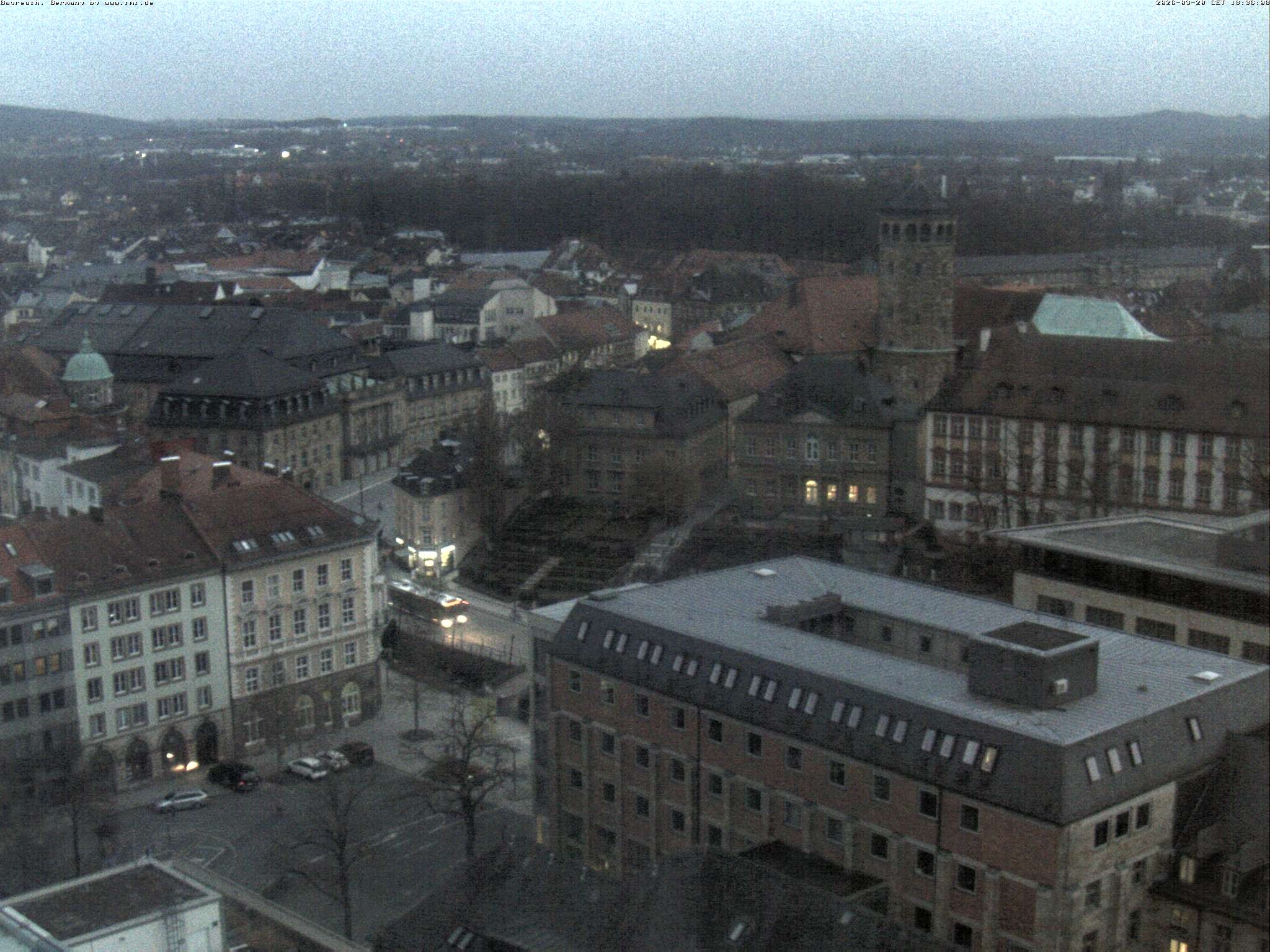 Archiv Foto Webcam Bayreuth: Blick vom Rathaus