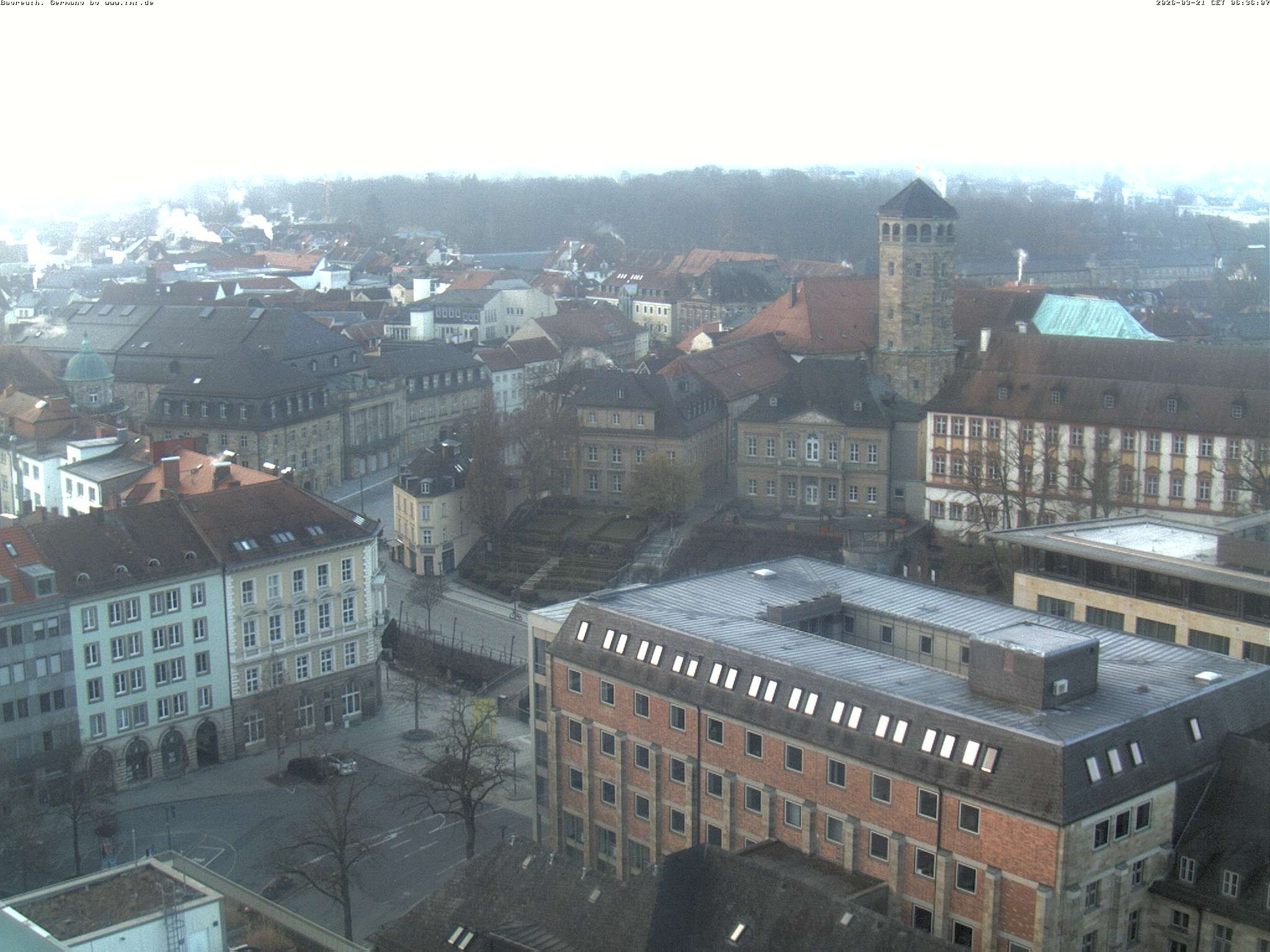 Archiv Foto Webcam Bayreuth: Blick vom Rathaus