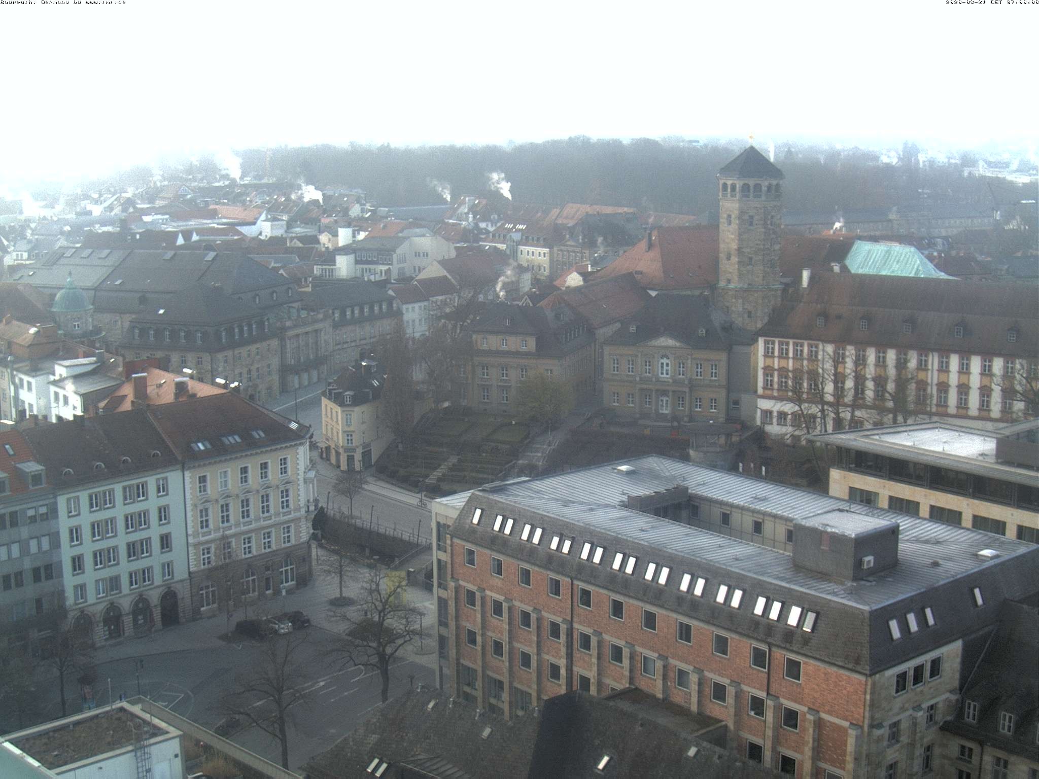 Archiv Foto Webcam Bayreuth: Blick vom Rathaus