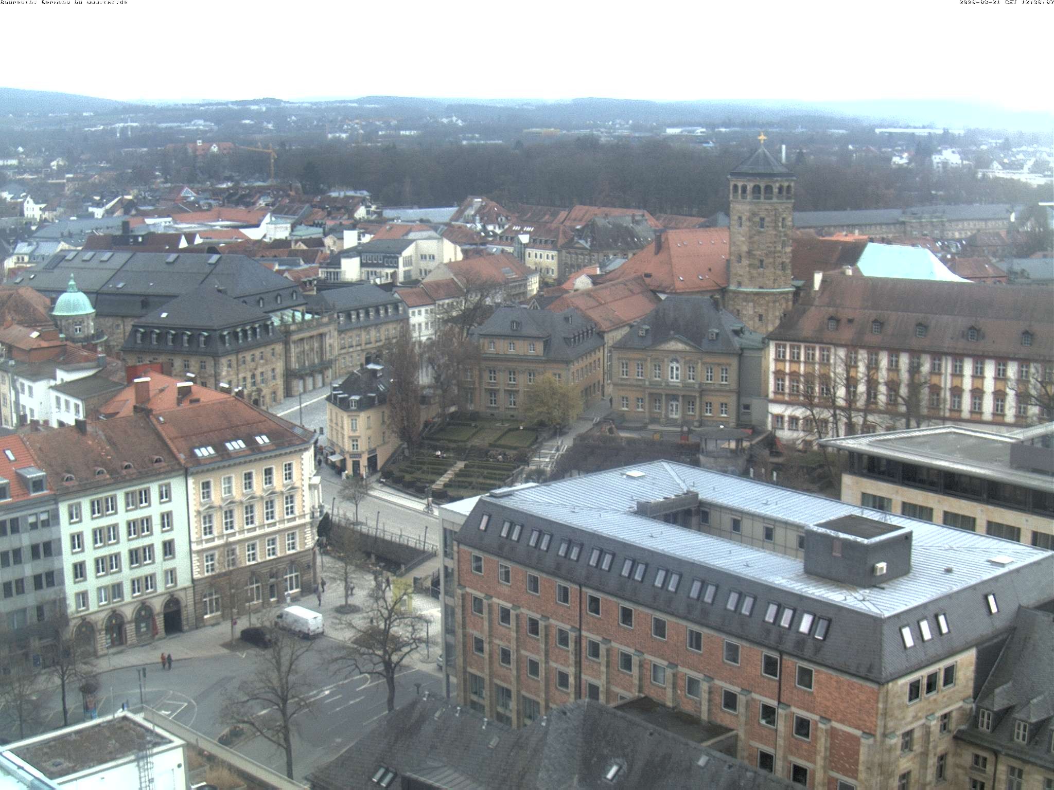 Archiv Foto Webcam Bayreuth: Blick vom Rathaus