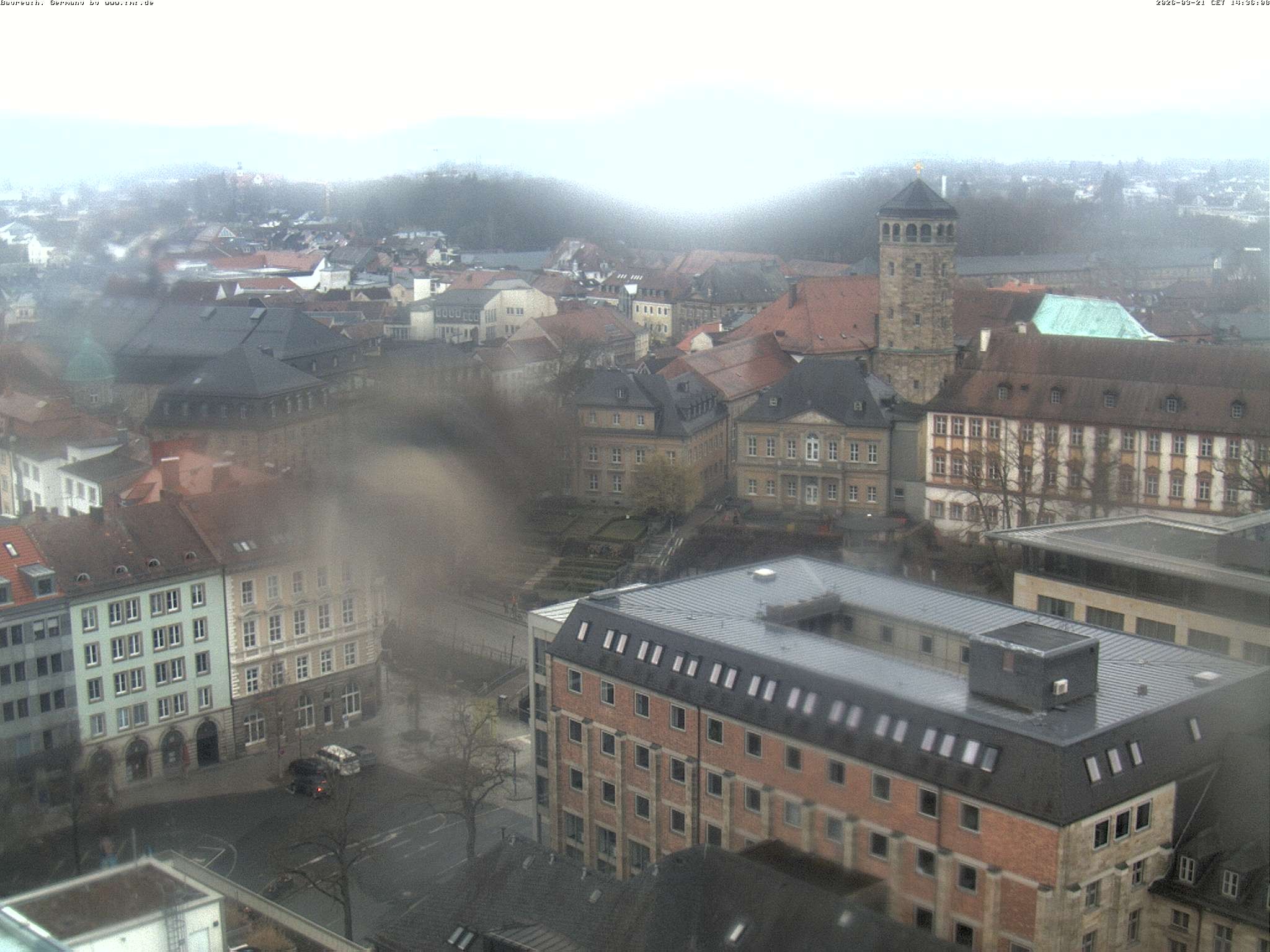 Archiv Foto Webcam Bayreuth: Blick vom Rathaus