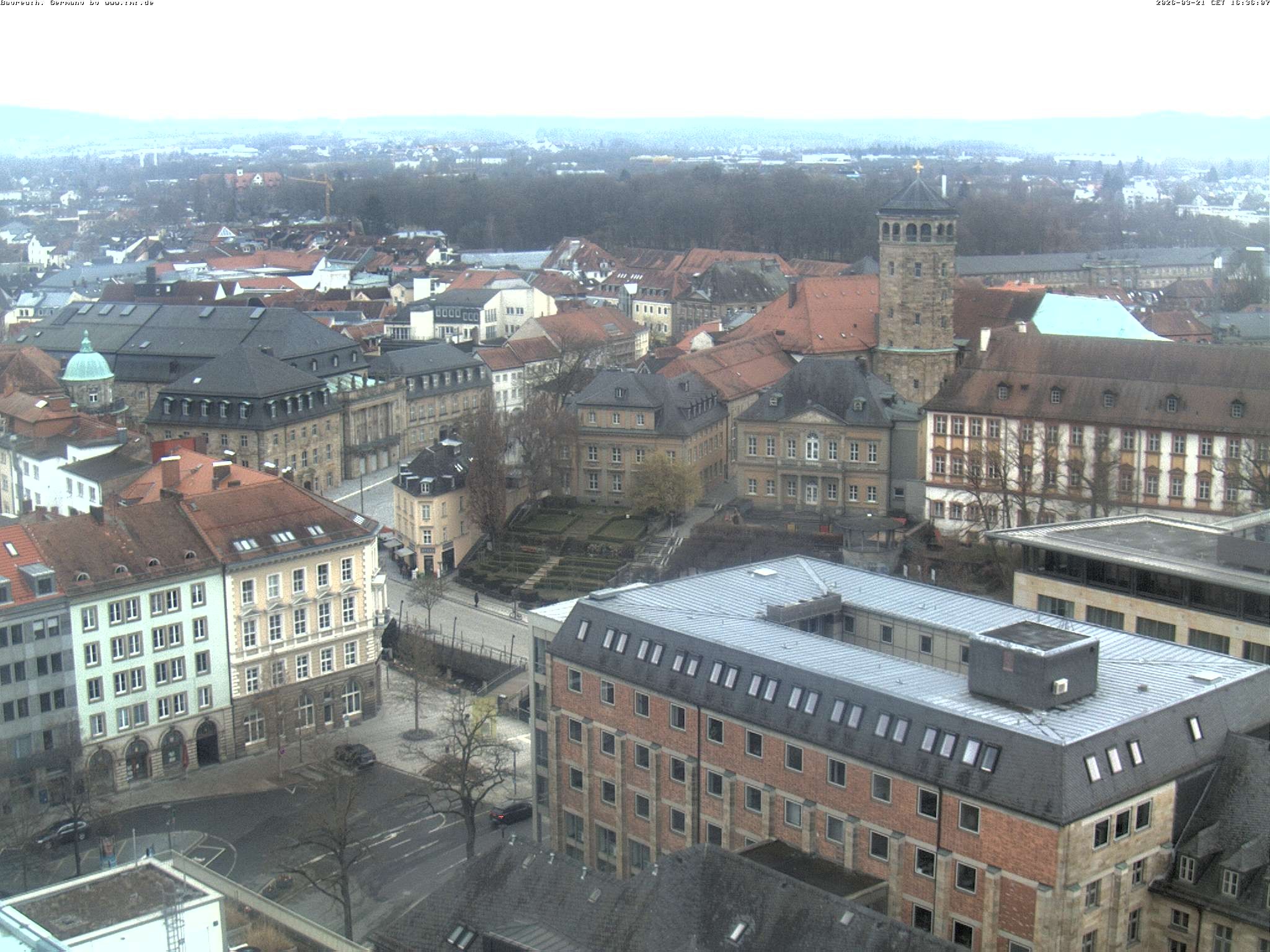 Archiv Foto Webcam Bayreuth: Blick vom Rathaus