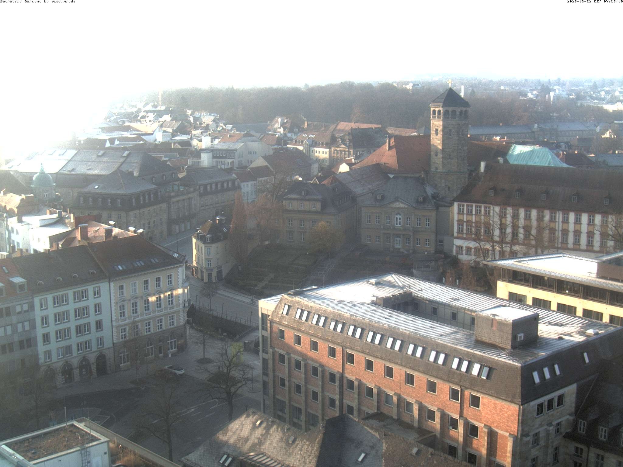 Archiv Foto Webcam Bayreuth: Blick vom Rathaus