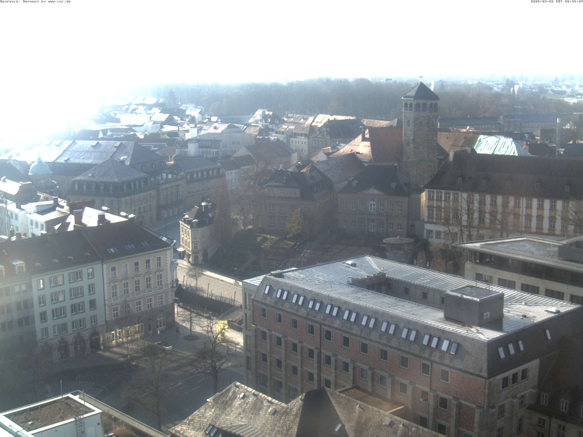 Archiv Foto Webcam Bayreuth: Blick vom Rathaus