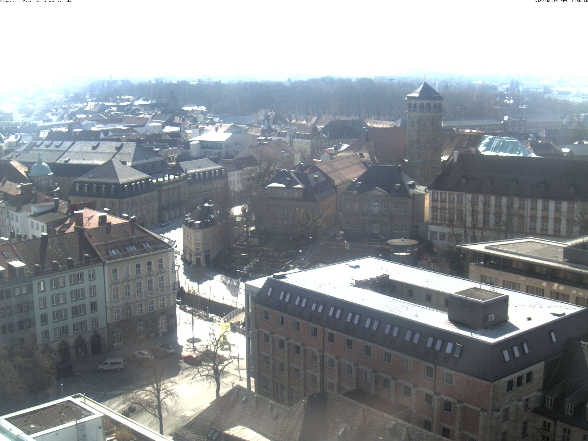Archiv Foto Webcam Bayreuth: Blick vom Rathaus