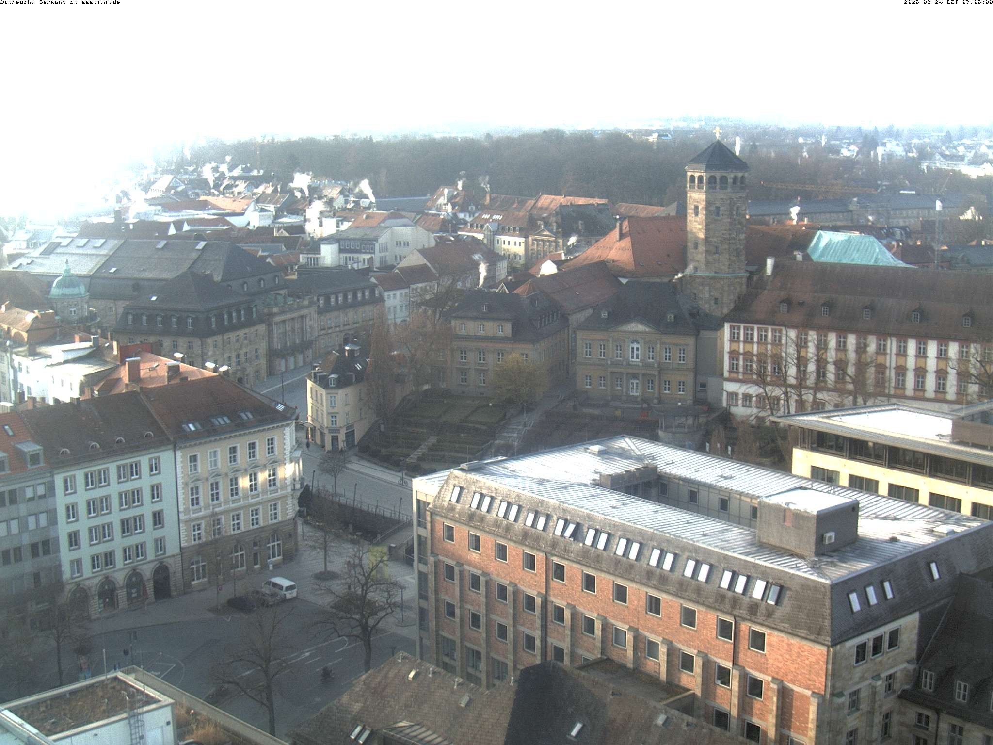 Archiv Foto Webcam Bayreuth: Blick vom Rathaus