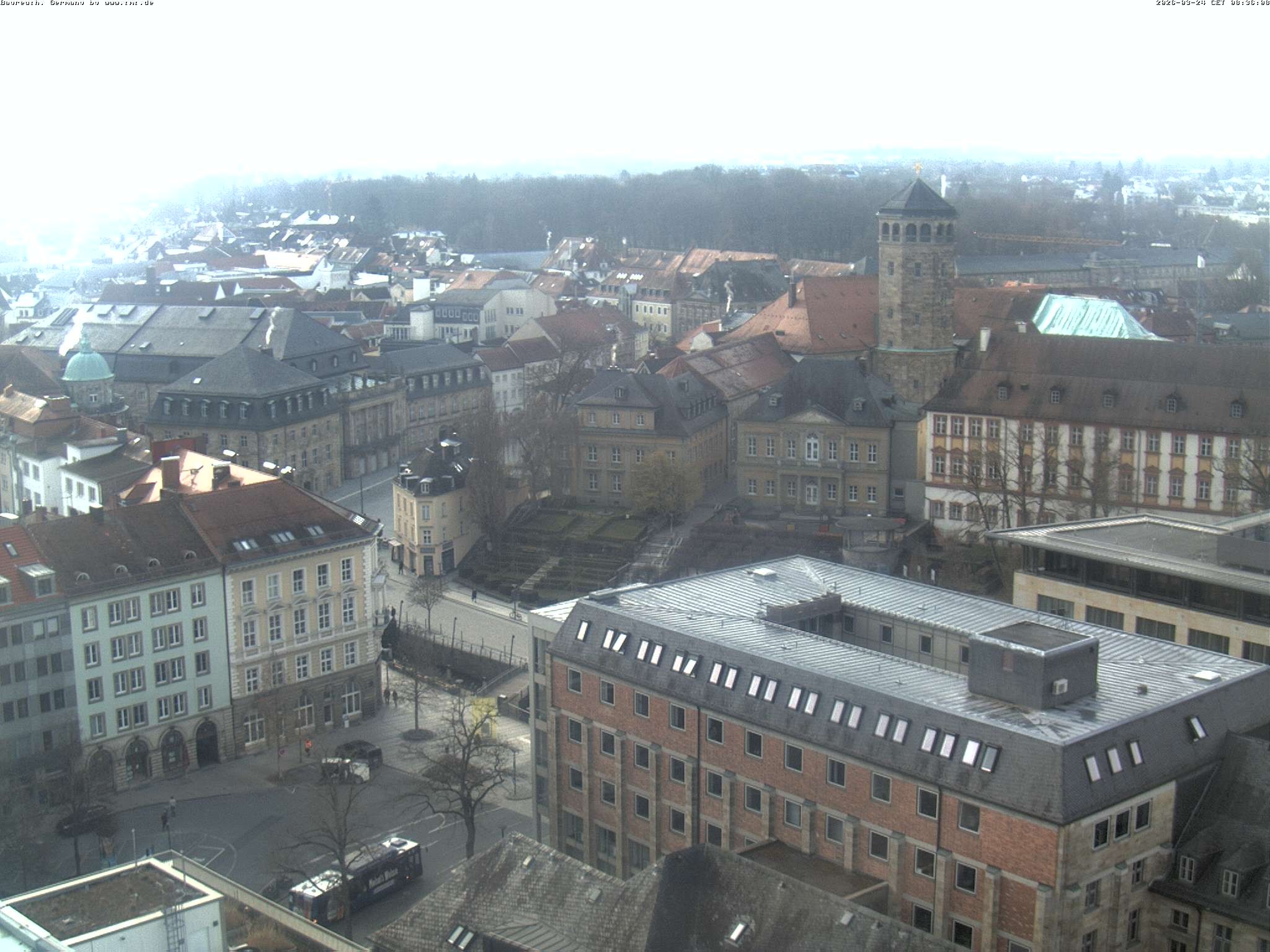 Archiv Foto Webcam Bayreuth: Blick vom Rathaus
