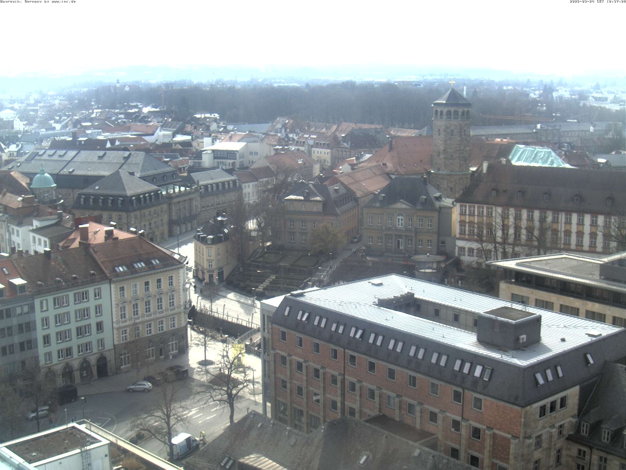Archiv Foto Webcam Bayreuth: Blick vom Rathaus