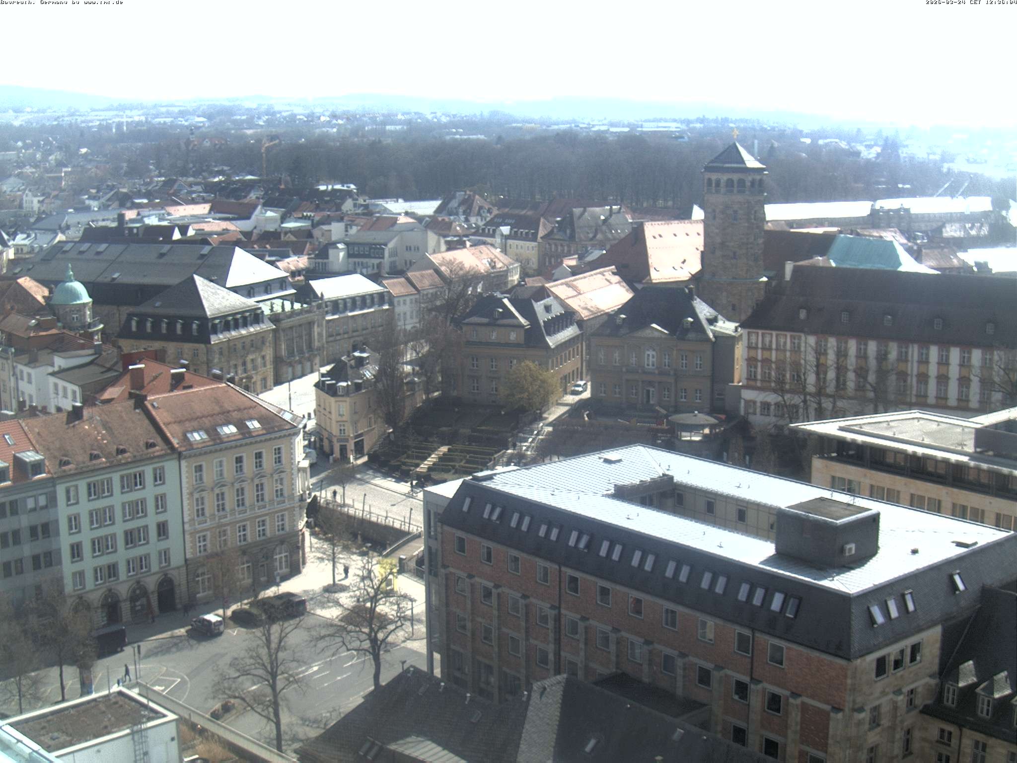 Archiv Foto Webcam Bayreuth: Blick vom Rathaus