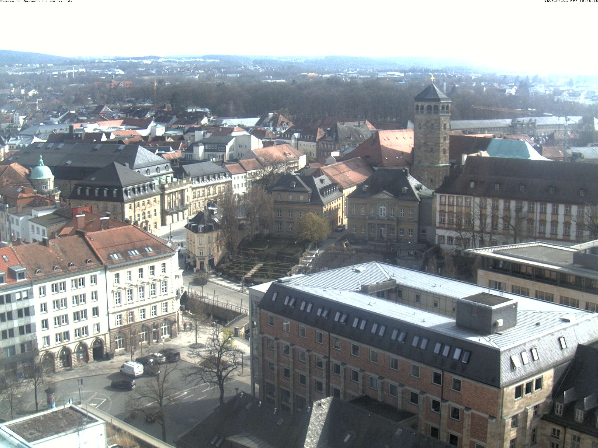 Archiv Foto Webcam Bayreuth: Blick vom Rathaus