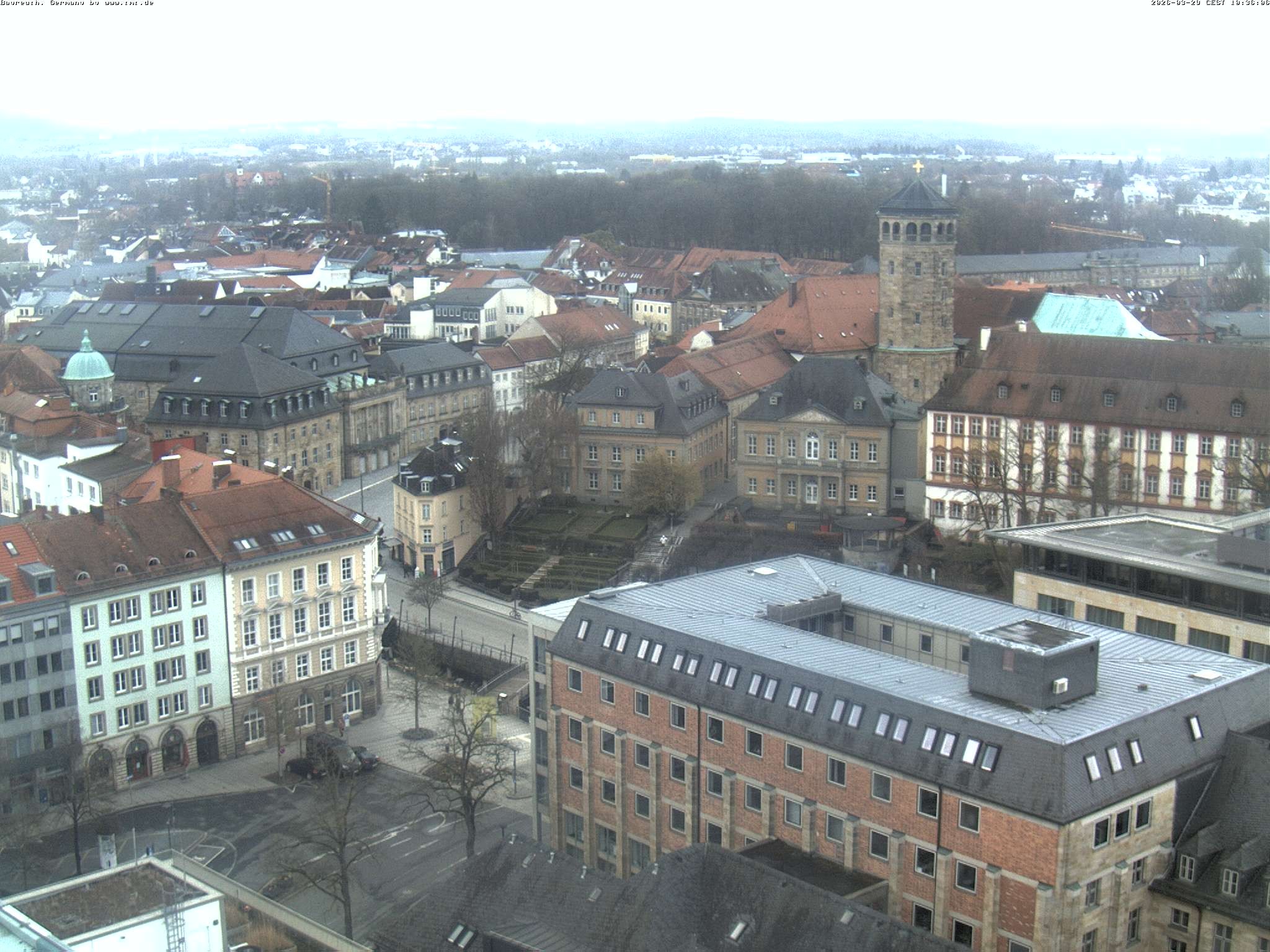 Archiv Foto Webcam Bayreuth: Blick vom Rathaus