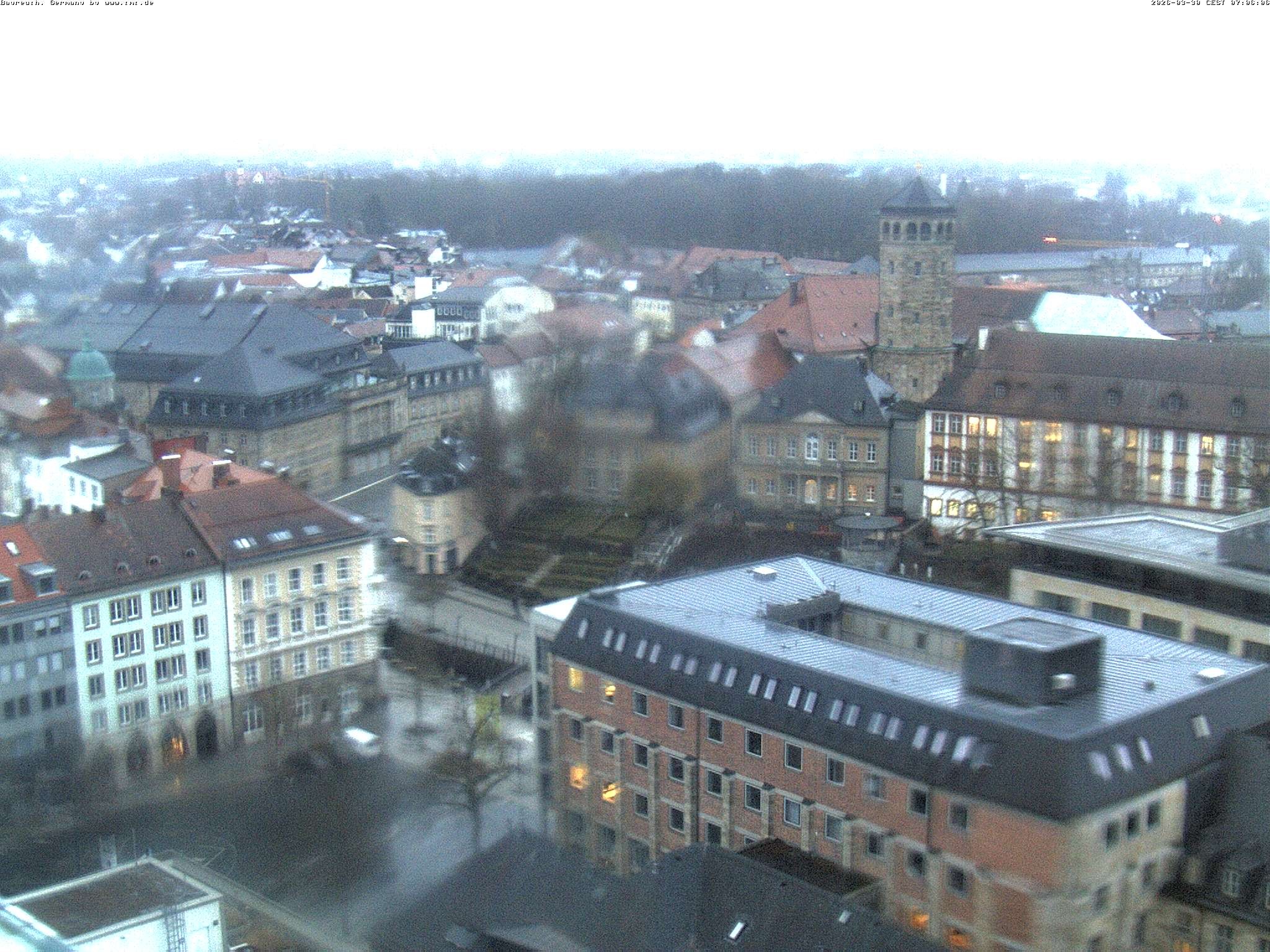 Archiv Foto Webcam Bayreuth: Blick vom Rathaus