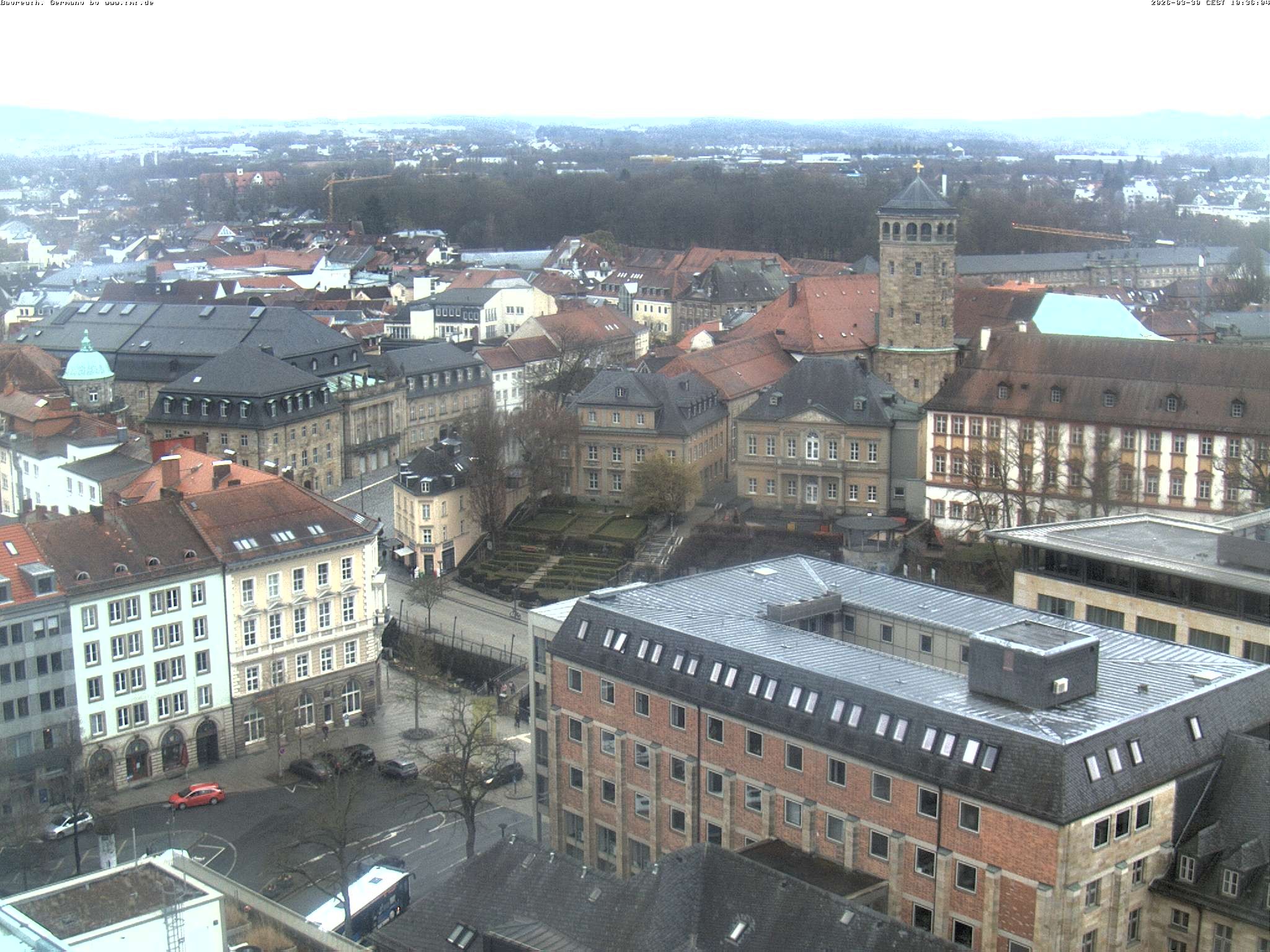 Archiv Foto Webcam Bayreuth: Blick vom Rathaus