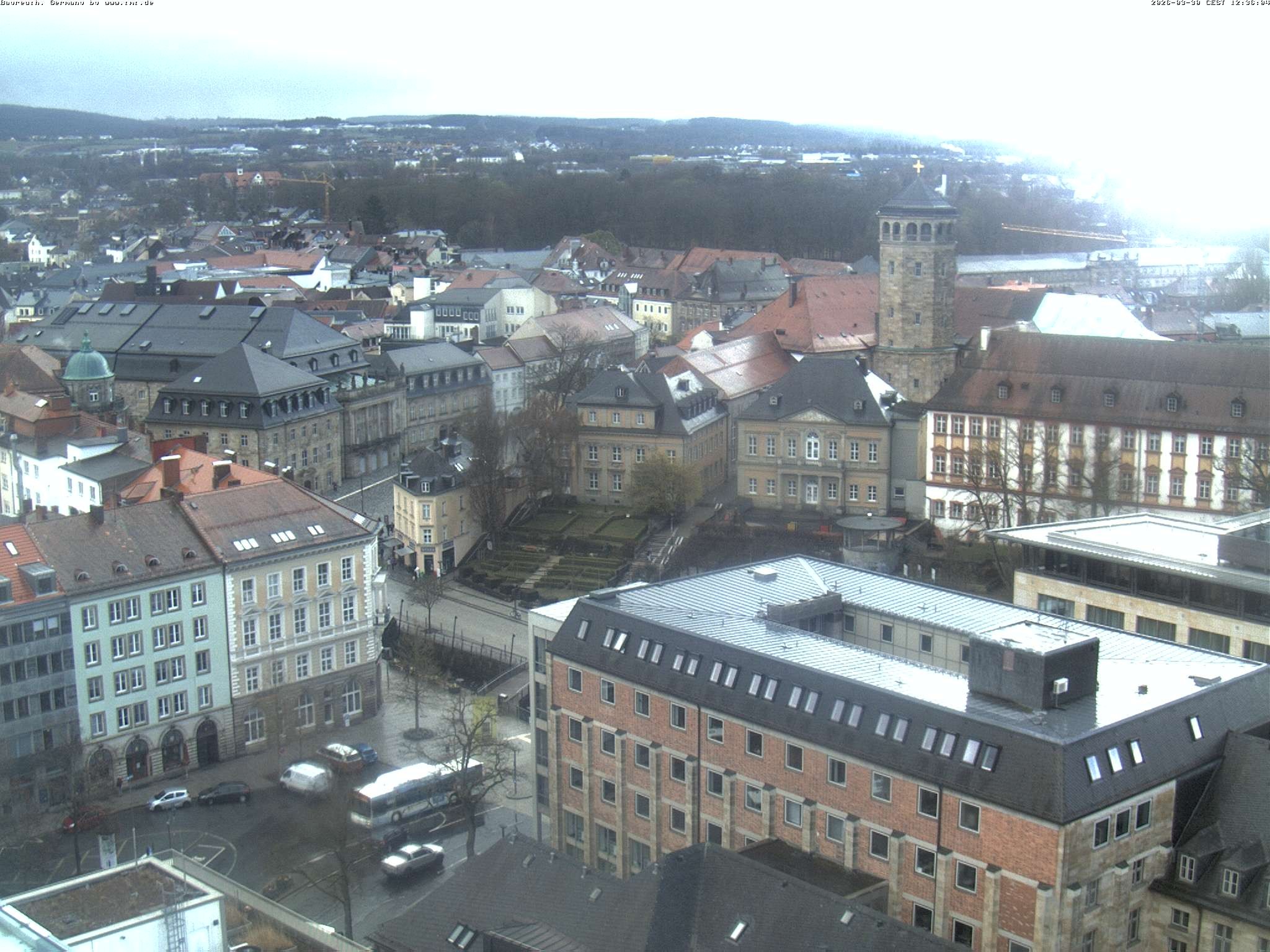 Archiv Foto Webcam Bayreuth: Blick vom Rathaus