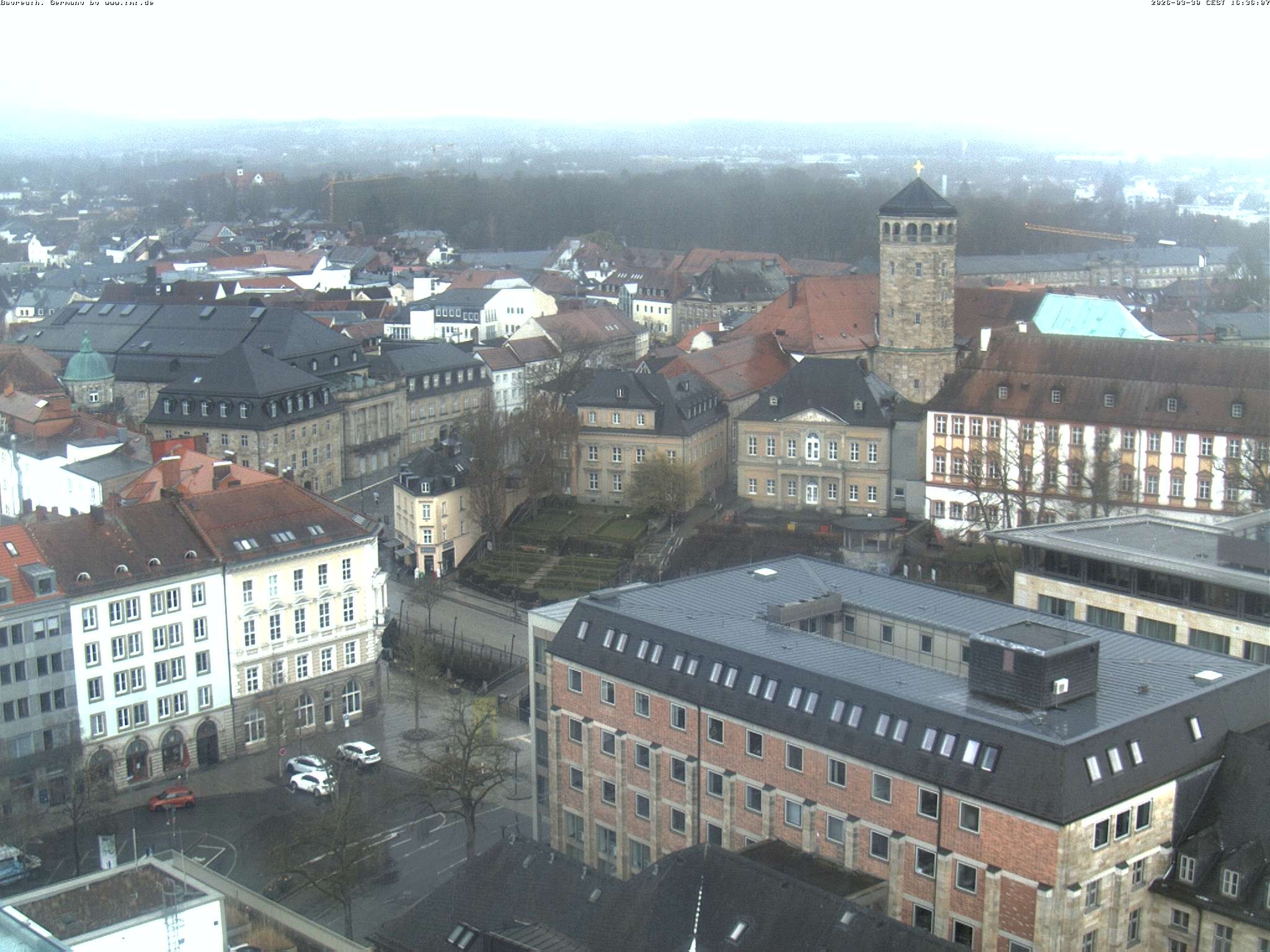 Archiv Foto Webcam Bayreuth: Blick vom Rathaus