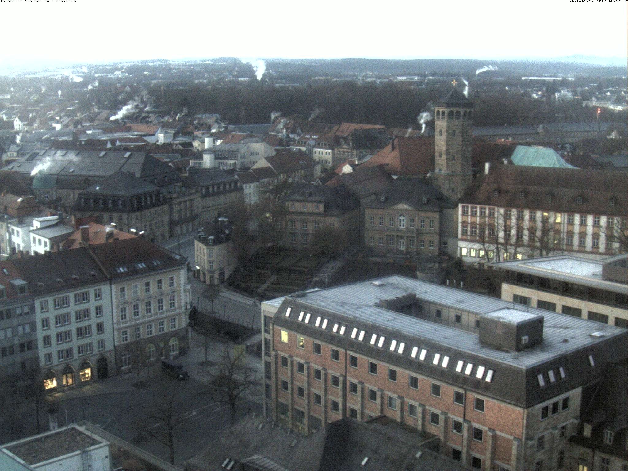 Archiv Foto Webcam Bayreuth: Blick vom Rathaus
