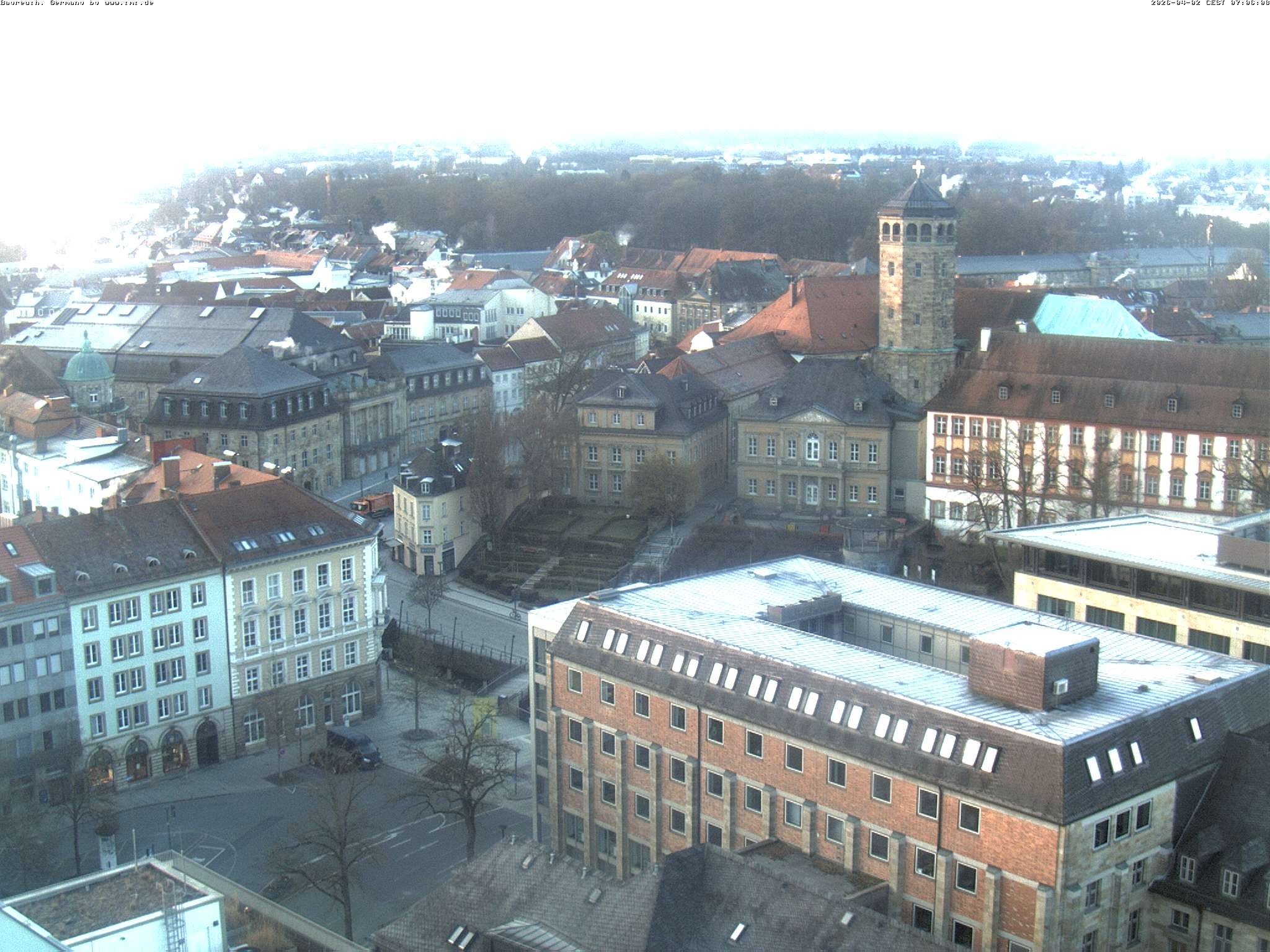 Archiv Foto Webcam Bayreuth: Blick vom Rathaus