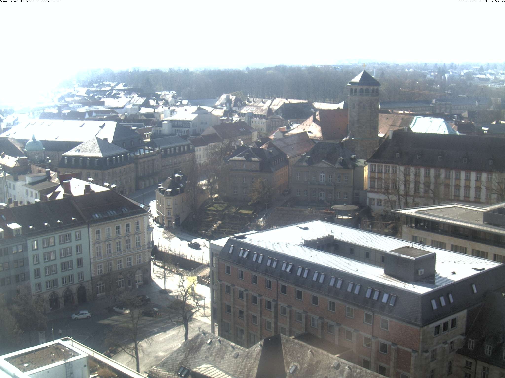 Archiv Foto Webcam Bayreuth: Blick vom Rathaus