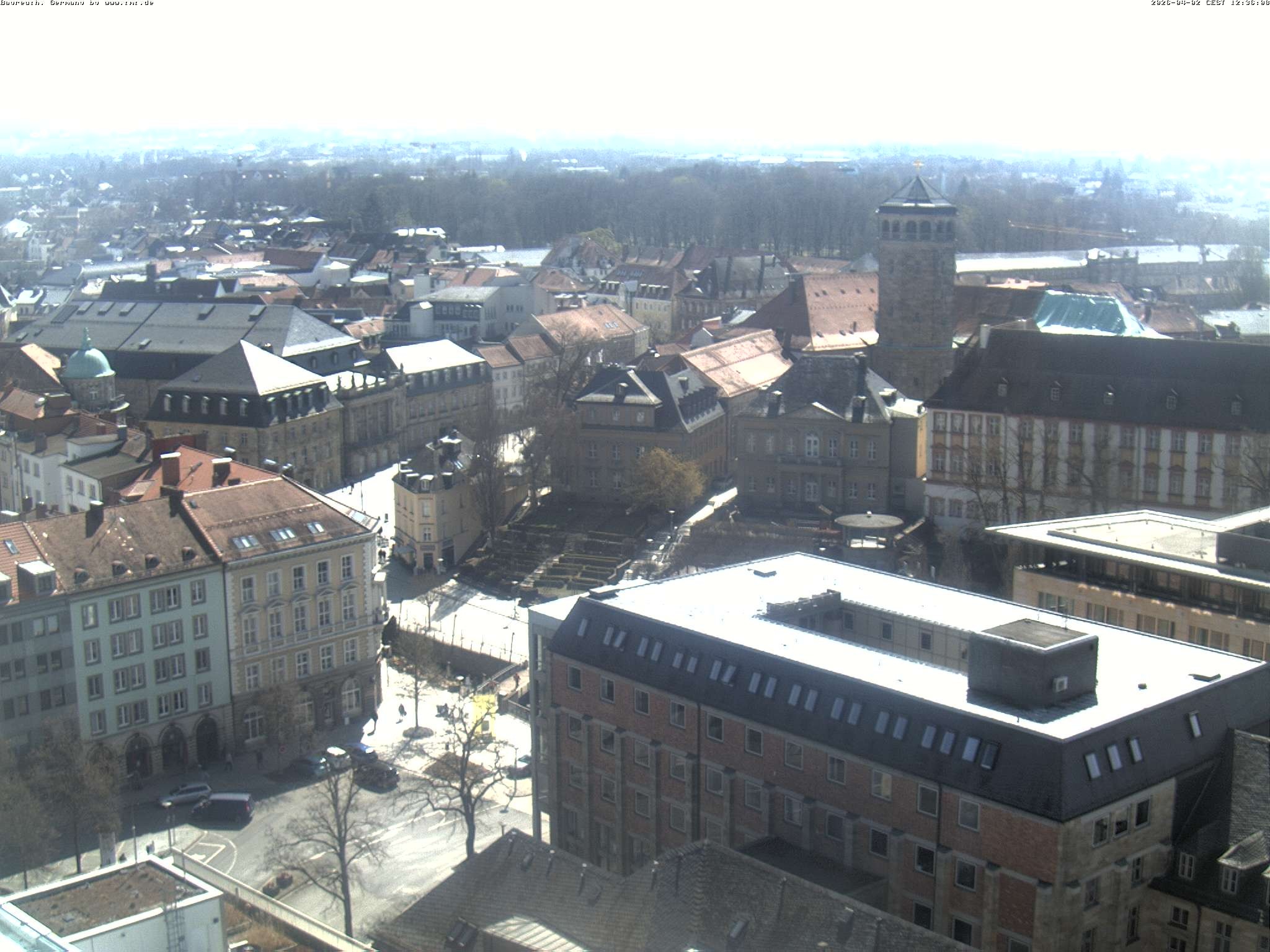 Archiv Foto Webcam Bayreuth: Blick vom Rathaus