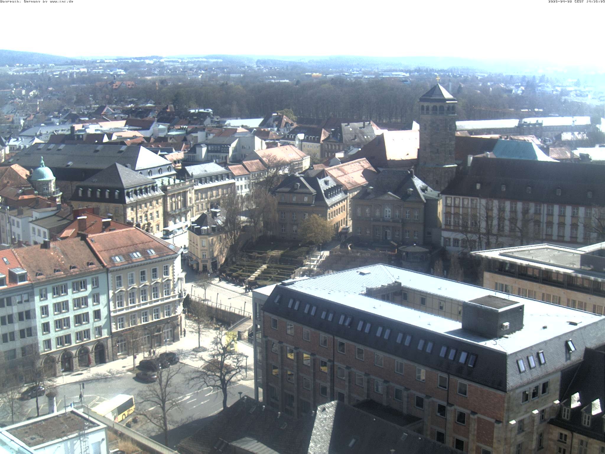 Archiv Foto Webcam Bayreuth: Blick vom Rathaus
