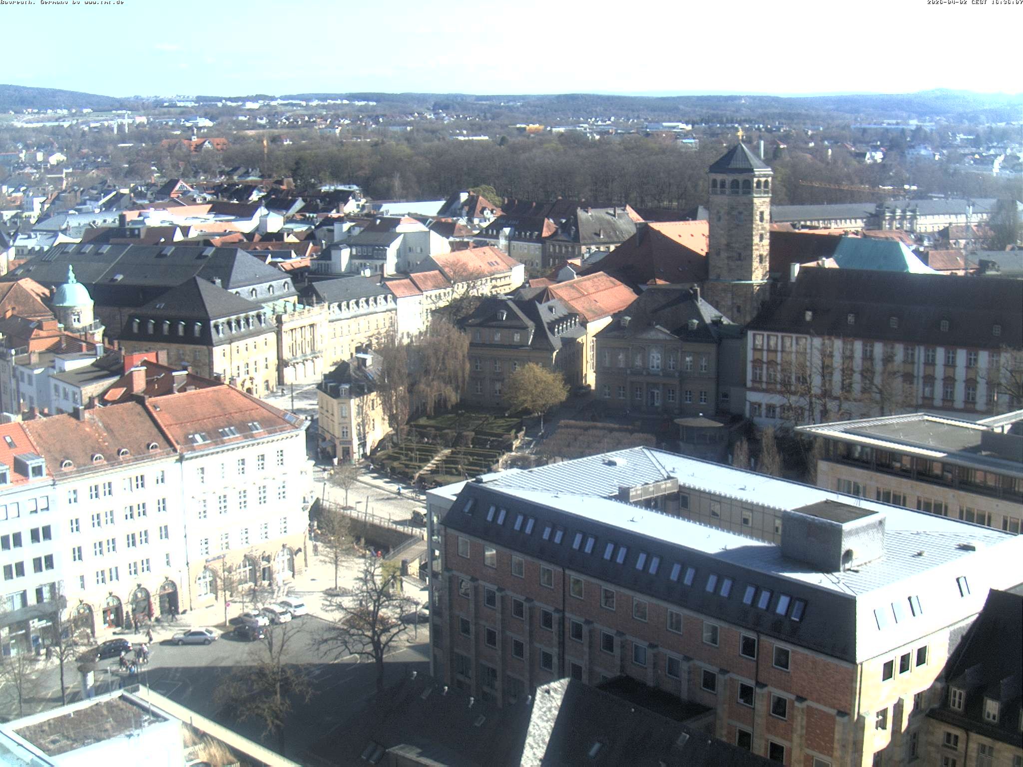 Archiv Foto Webcam Bayreuth: Blick vom Rathaus