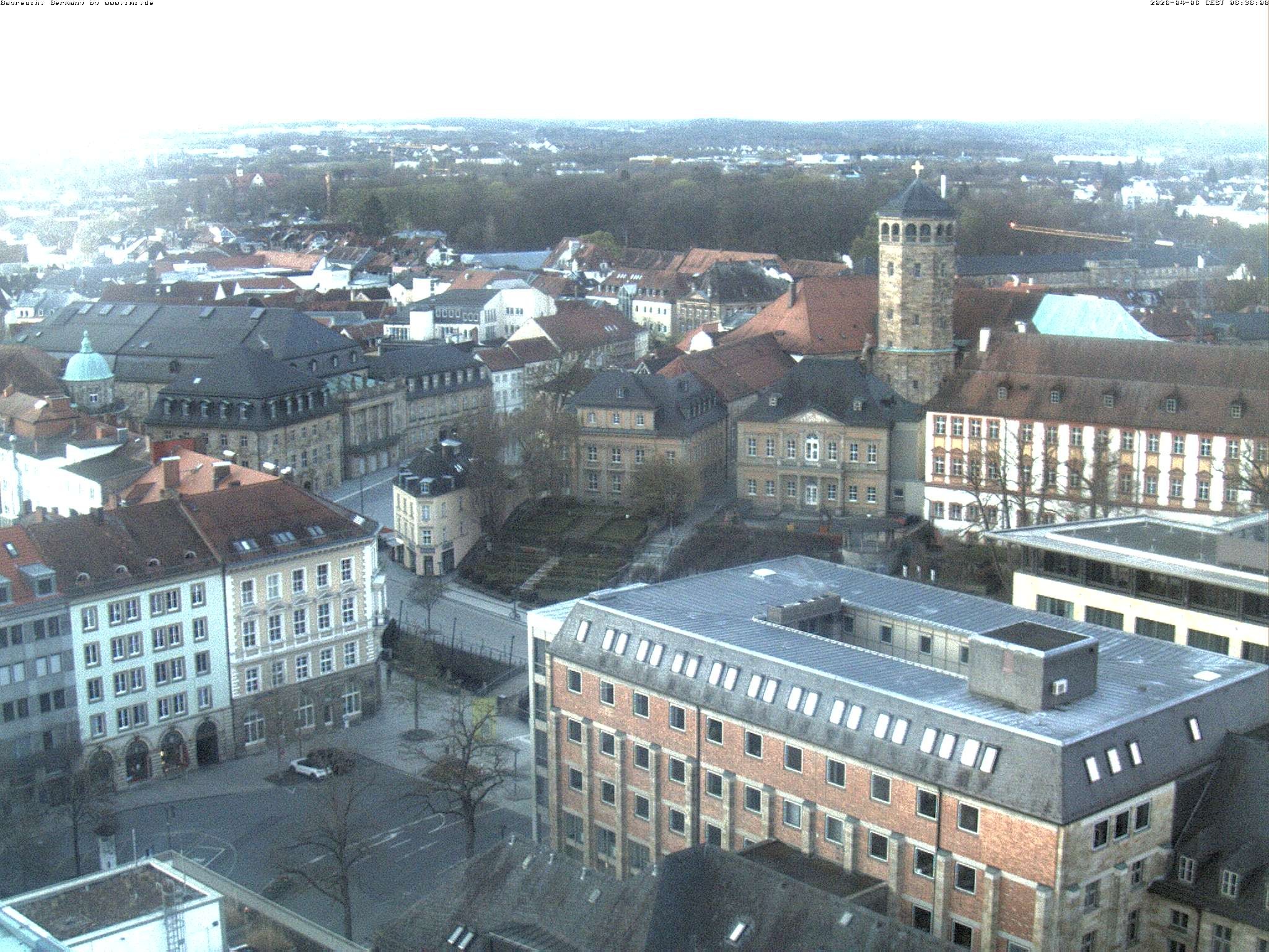Archiv Foto Webcam Bayreuth: Blick vom Rathaus