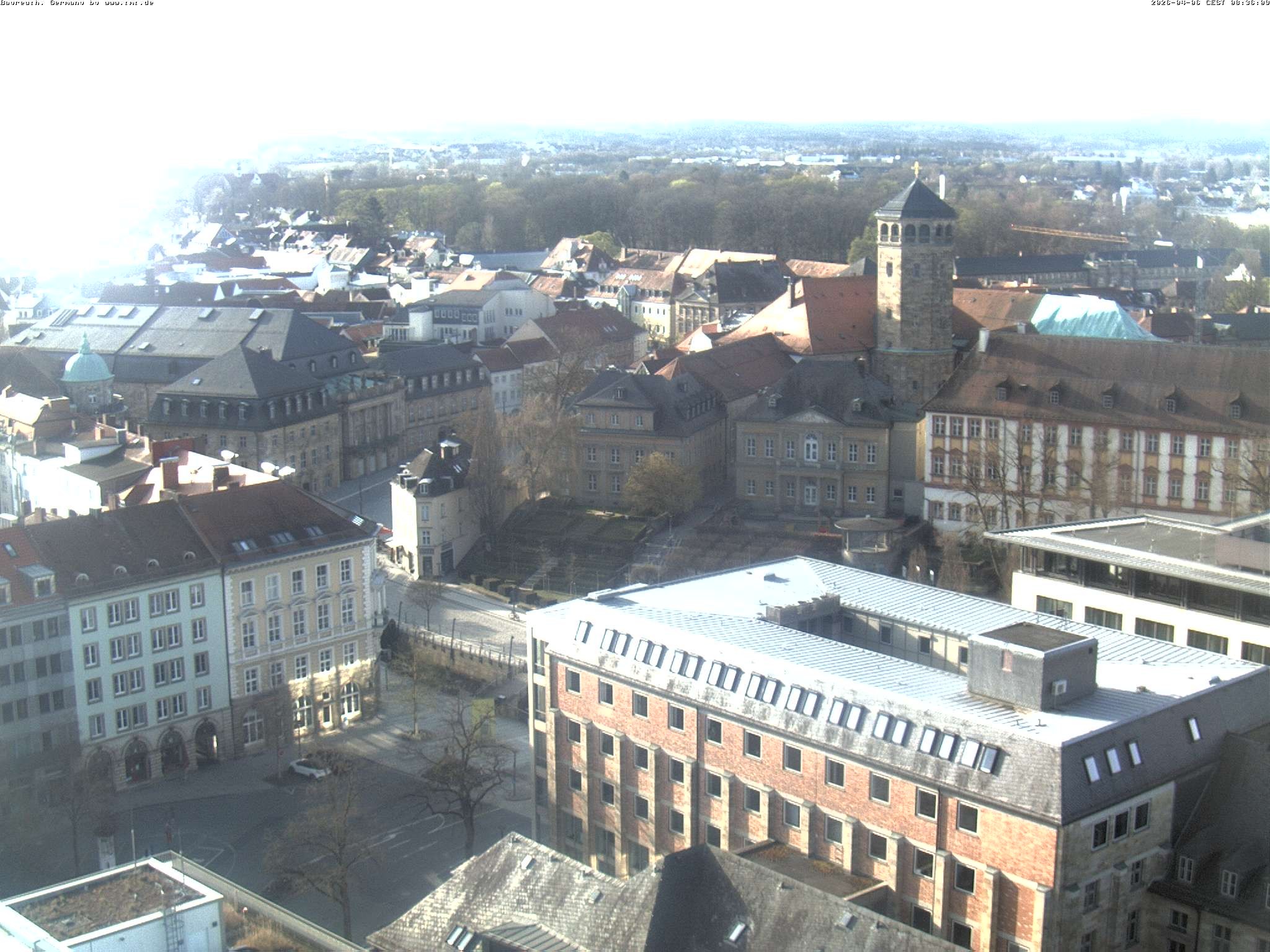 Archiv Foto Webcam Bayreuth: Blick vom Rathaus