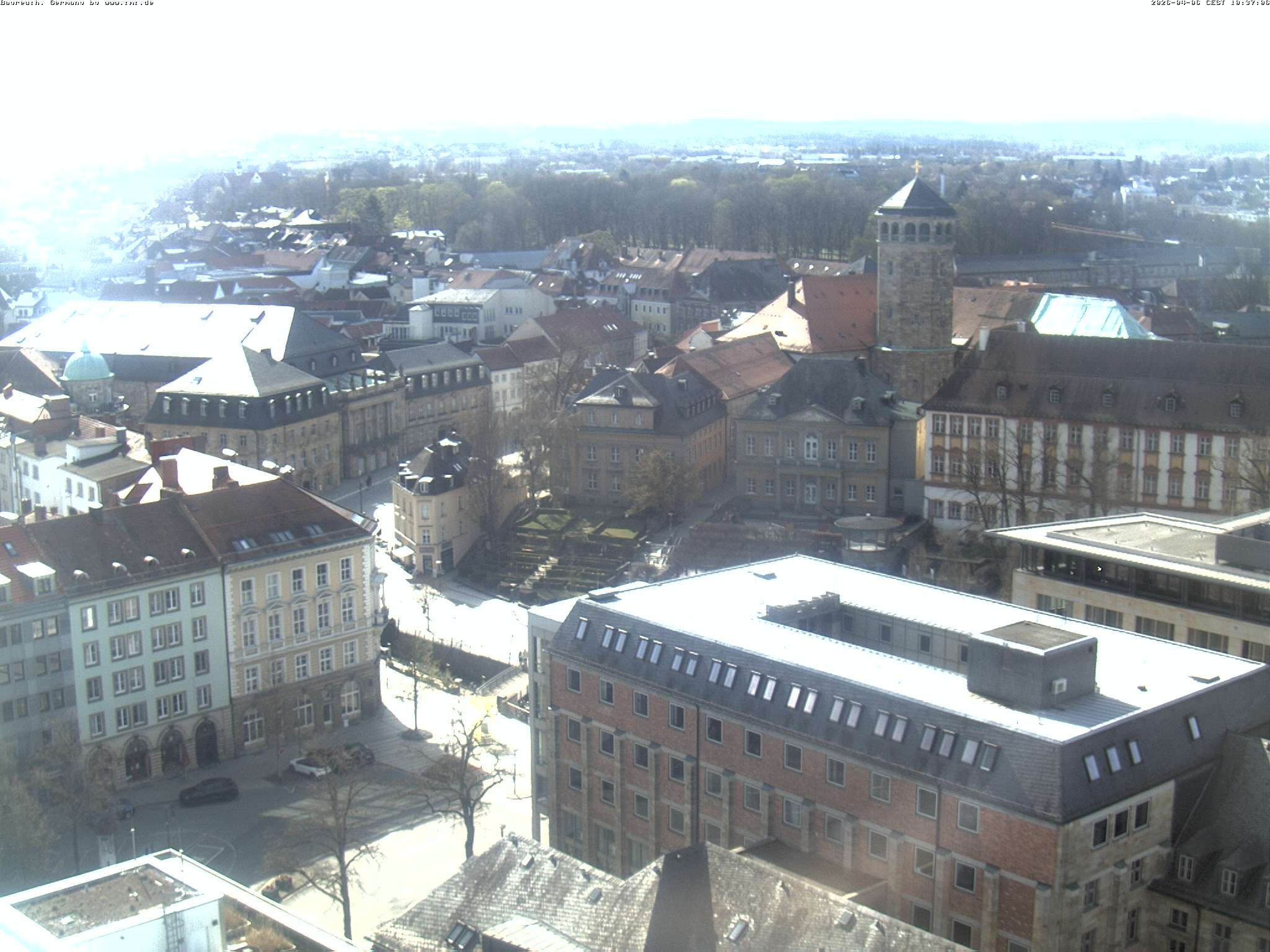 Archiv Foto Webcam Bayreuth: Blick vom Rathaus
