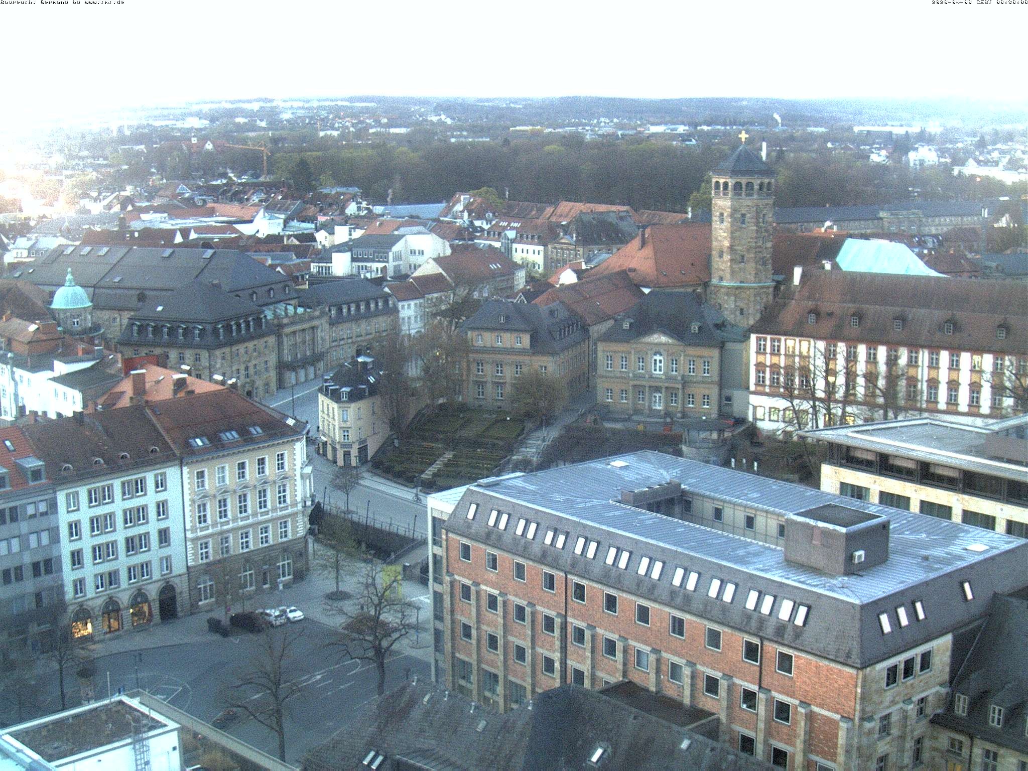Archiv Foto Webcam Bayreuth: Blick vom Rathaus
